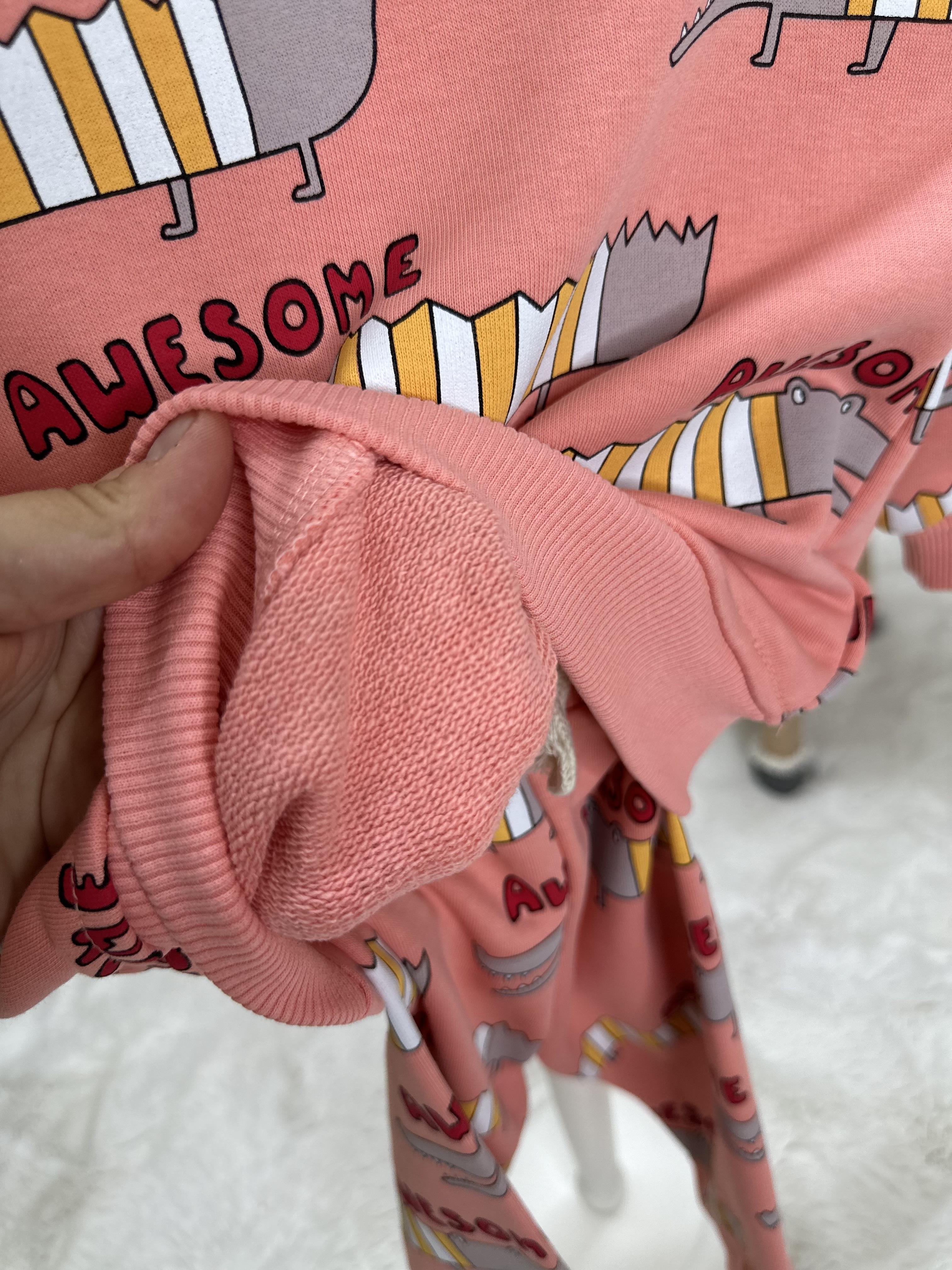 Unisex Çocuk 3 İplik Awesome Baskı İkili Takım