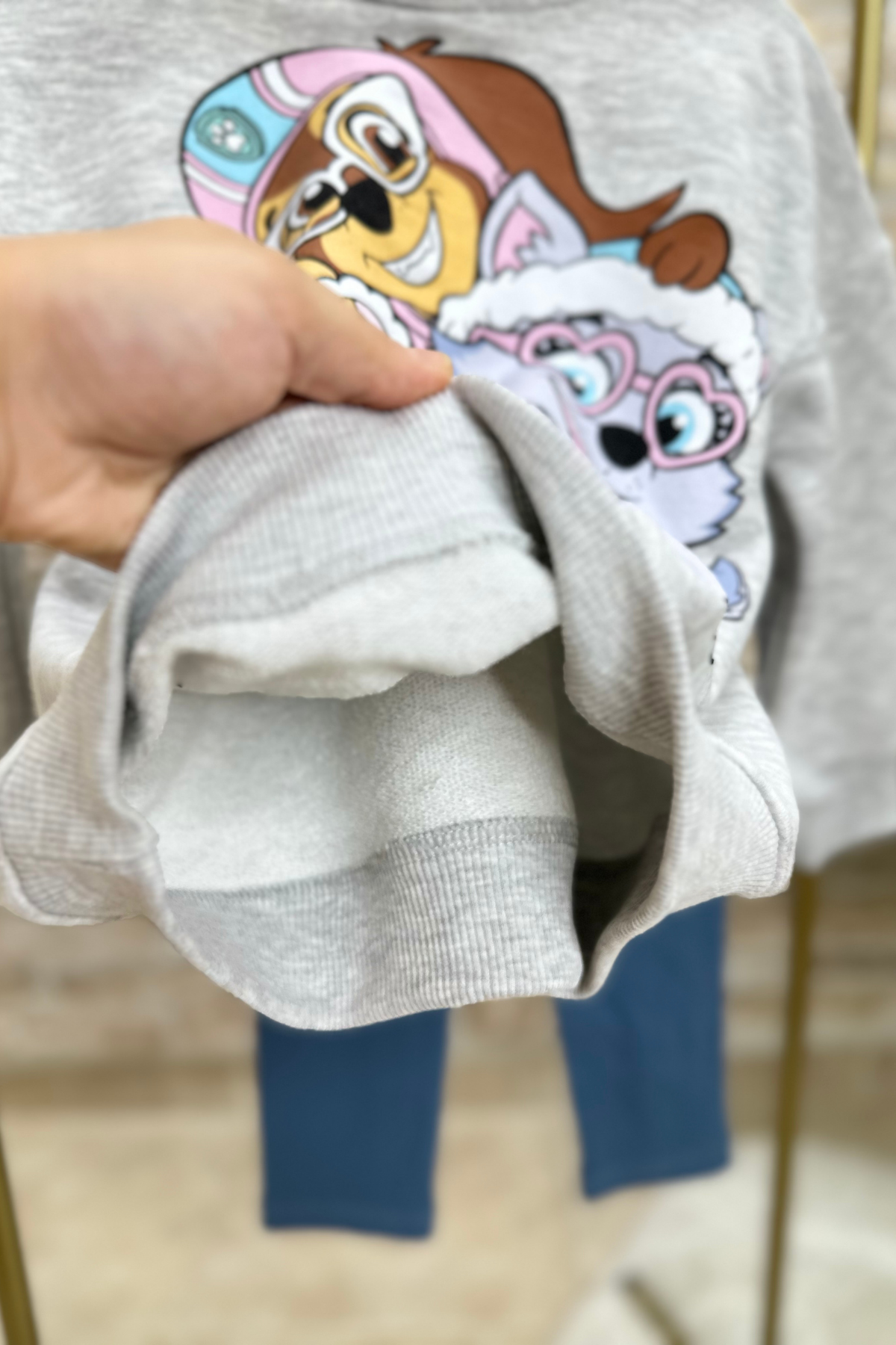 Kız Çocuk 3 İplik Gri Pawpatrol Taytlı Takım