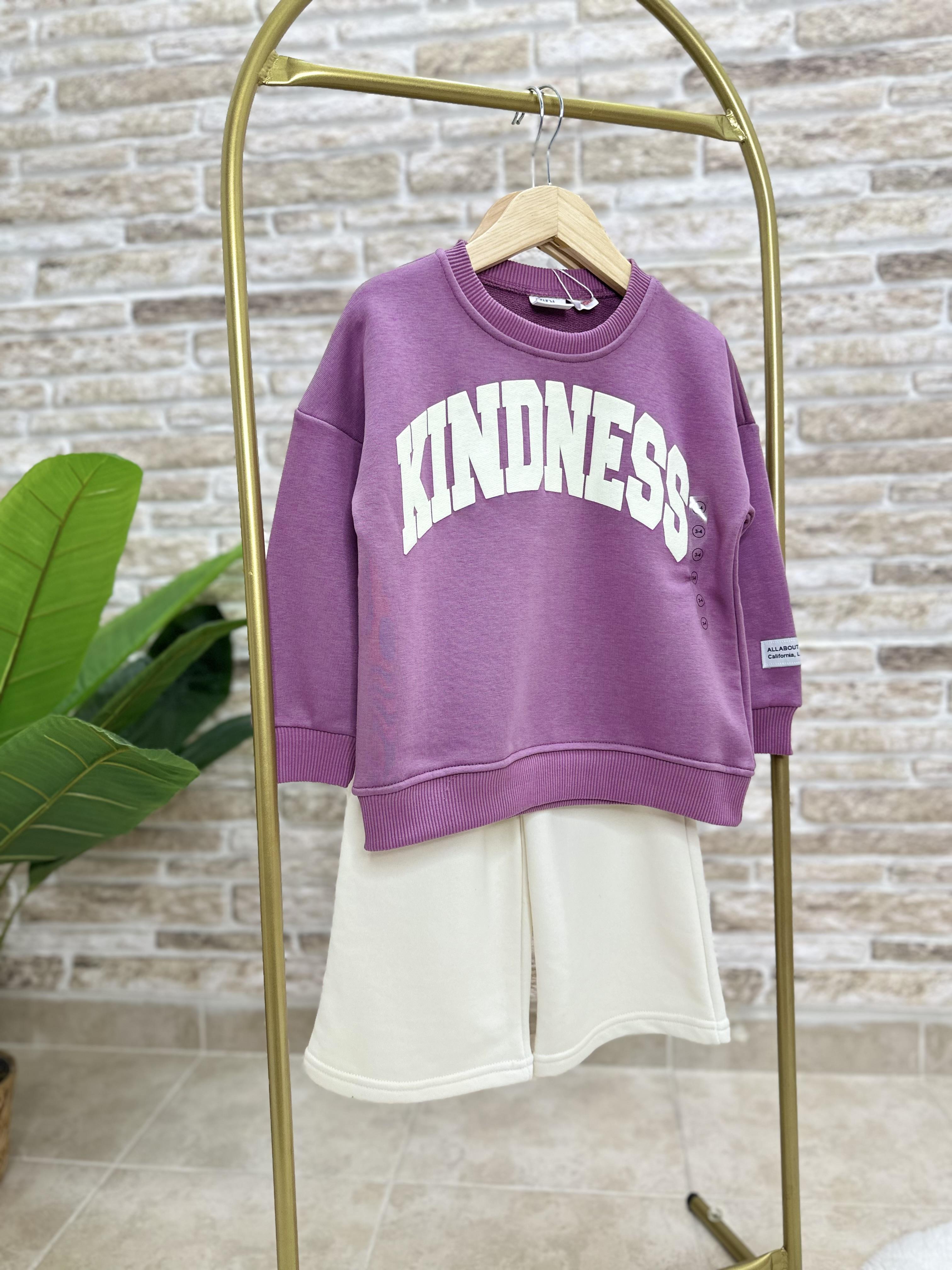Kız Çocuk 3 İplik  Kindness İspanyol Paça Takım