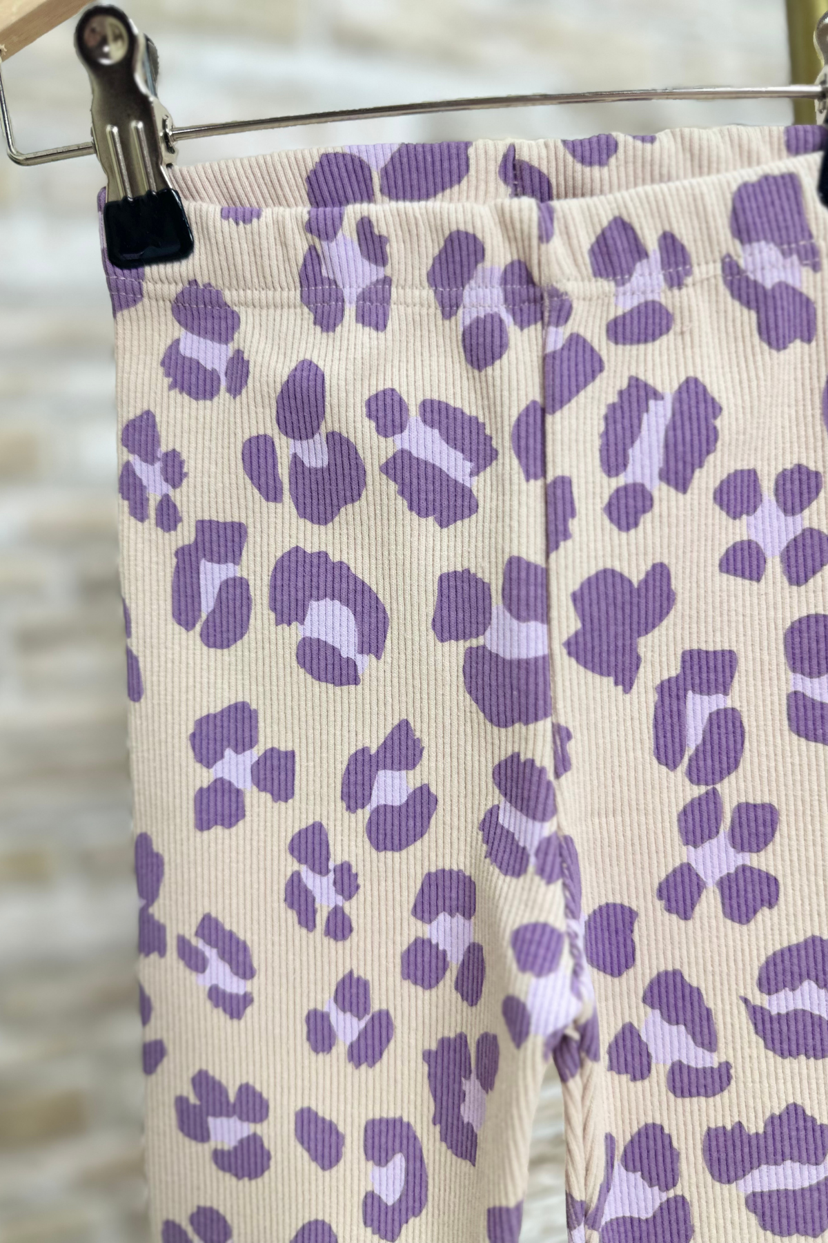 Kız Çocuk 3 İplik  Lila Zebra Baskılı Taytlı Takım