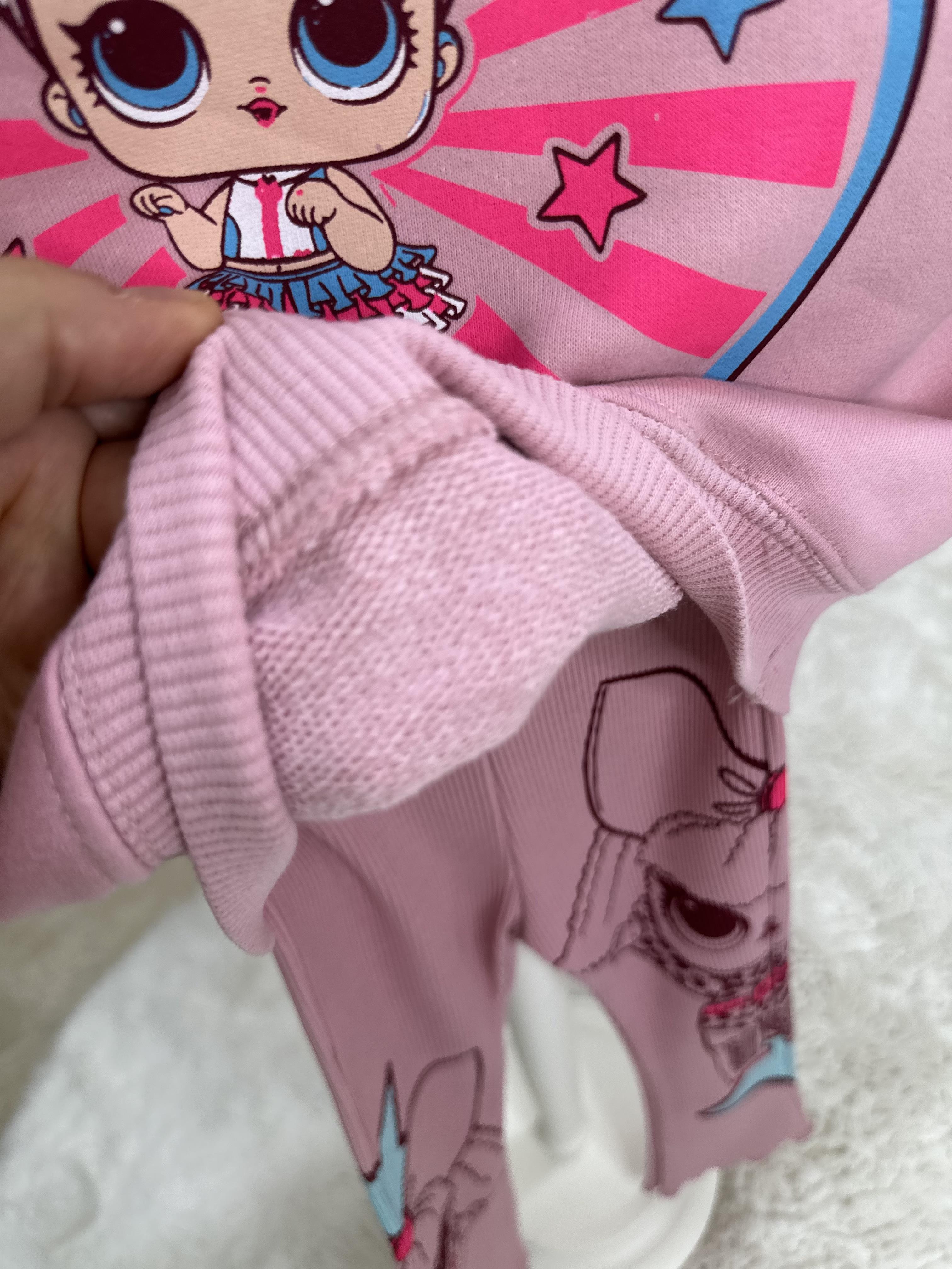 3 İplik Lol Baby Pembe Tayt Takım
