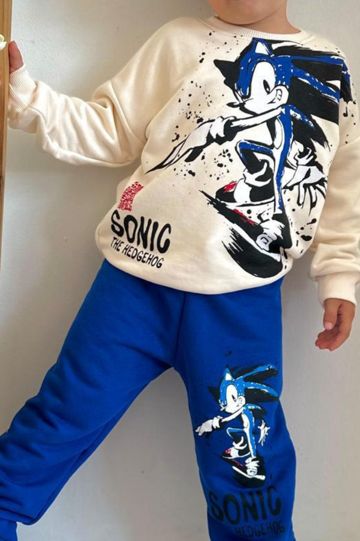 Erkek Çocuk 3 İplik Sonic Baskılı Takım