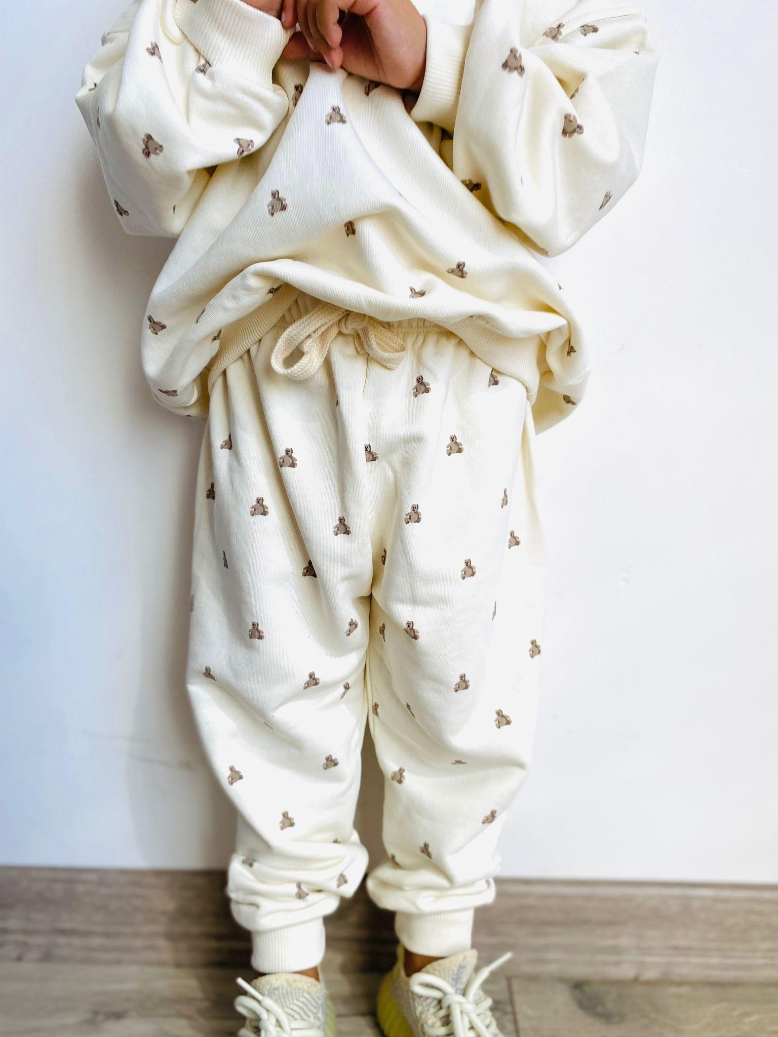 Unisex Çocuk 3 İplik Ayıcıklı Gap Takım