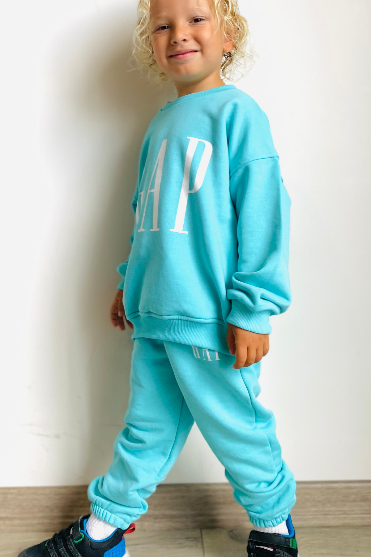 Unisex Çocuk 3 İplik  Turkuaz Gap Takım
