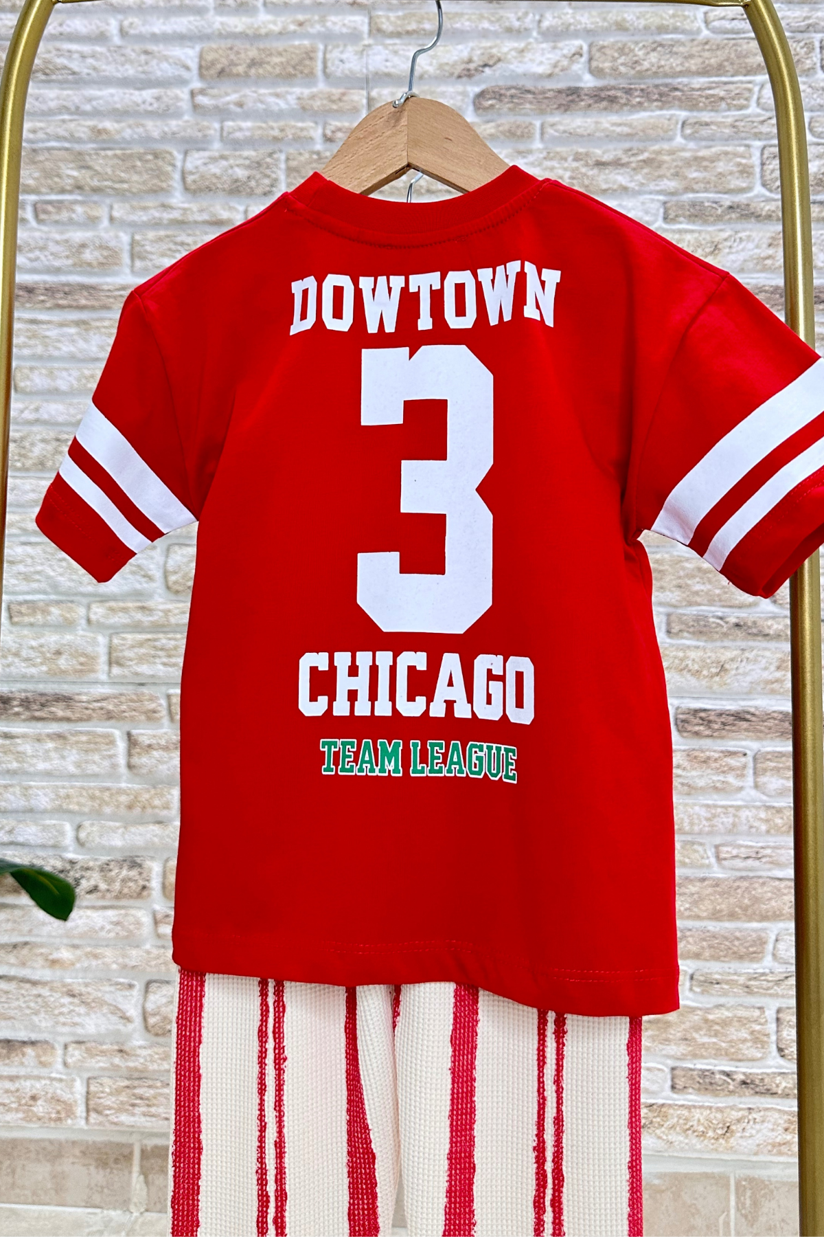 Bulls Chicago Kırmızı Çizgili Takım