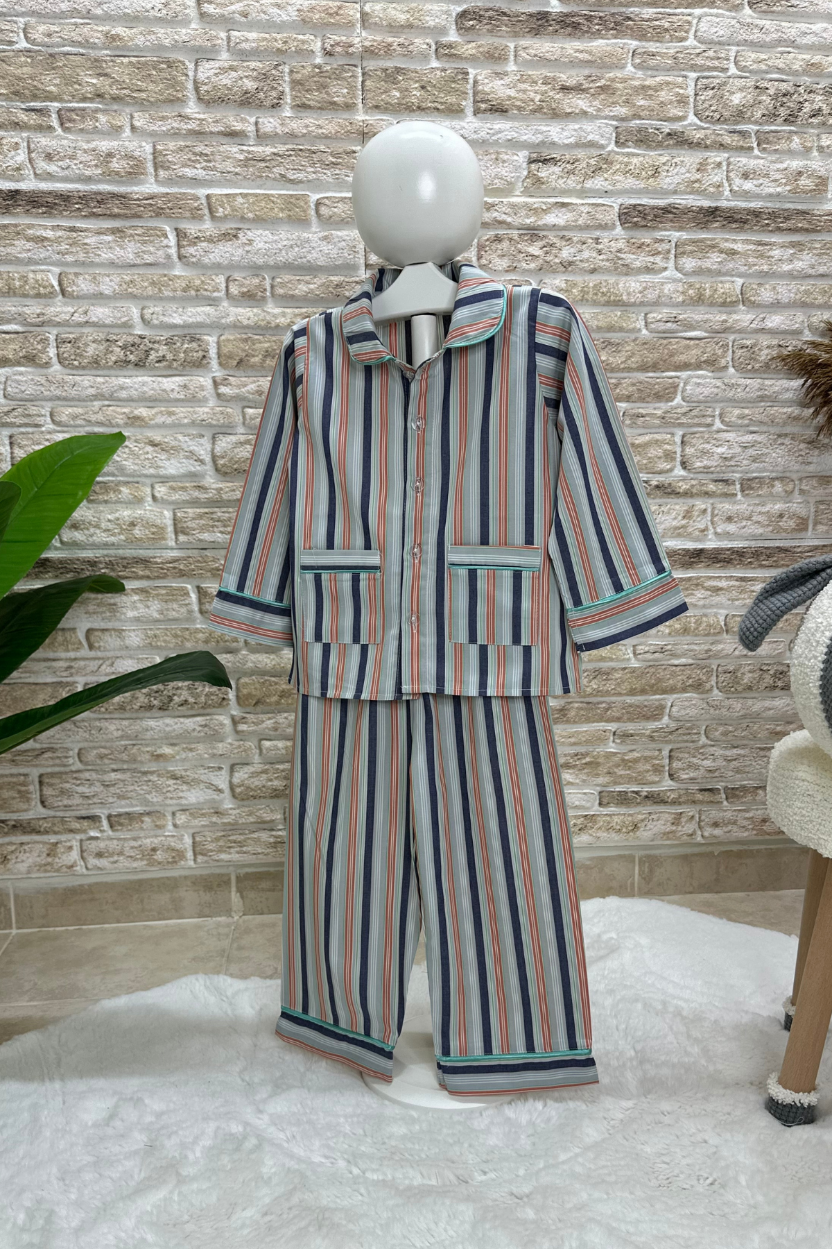 Çizgili Erkek Pijama Takımı