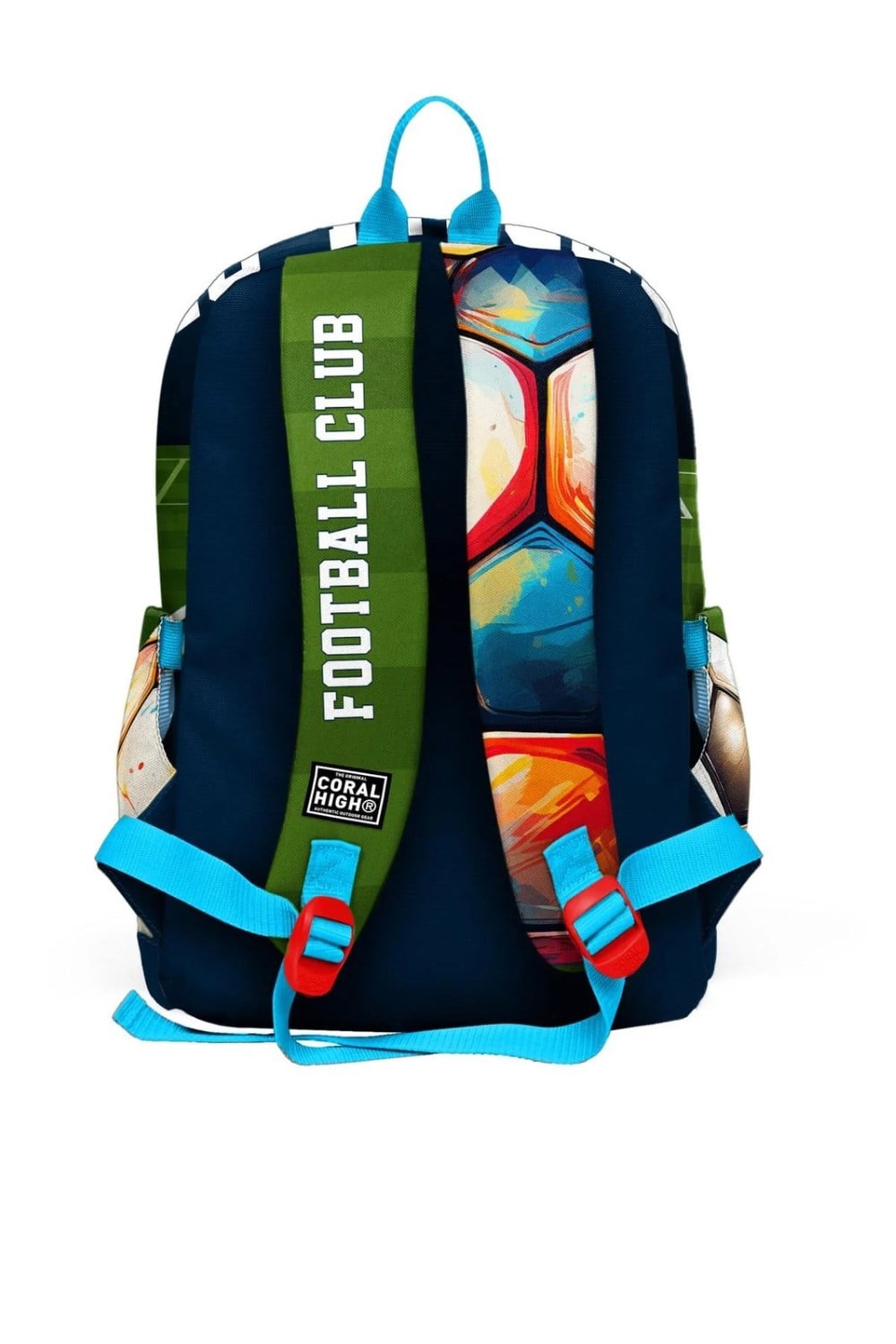Coral High Kids Lacivert Futbol Desenli Dört Bölmeli Okul Sırt Çantası 23779