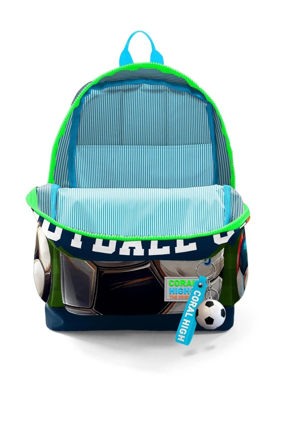 Coral High Kids Lacivert Futbol Desenli Dört Bölmeli Okul Sırt Çantası 23779