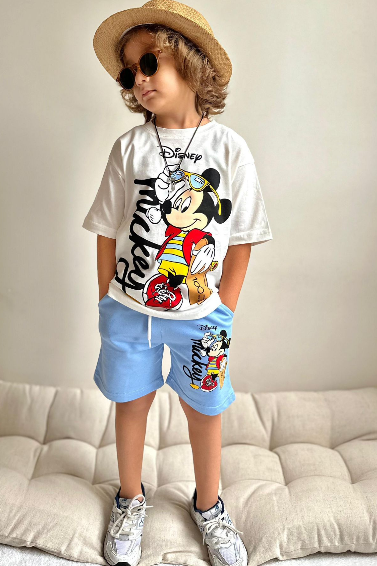 Disney Mavi Şortlu Takım