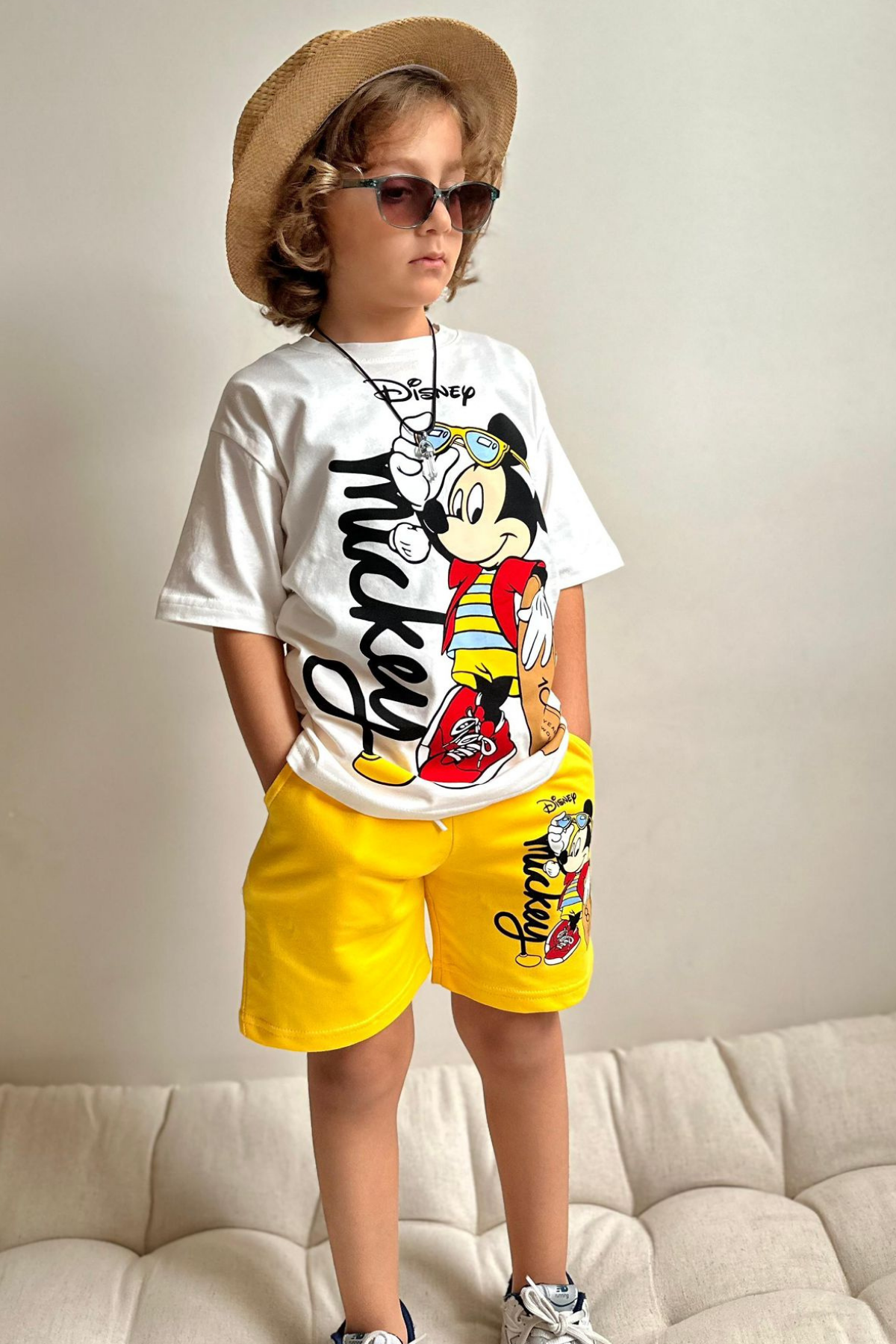 Disney Sarı Şortlu Takım