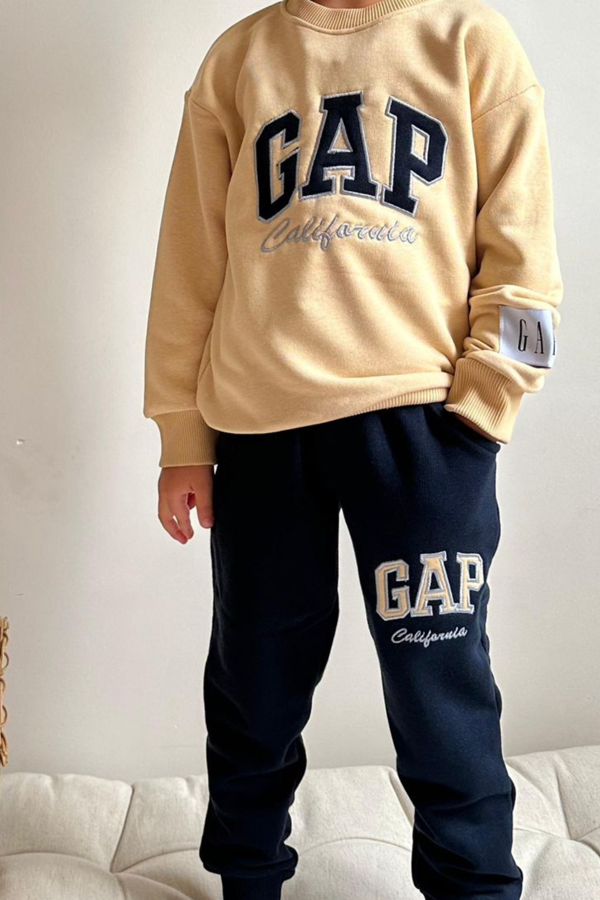 Erkek Çocuk 3 İplik Bej Laci Gap Takım