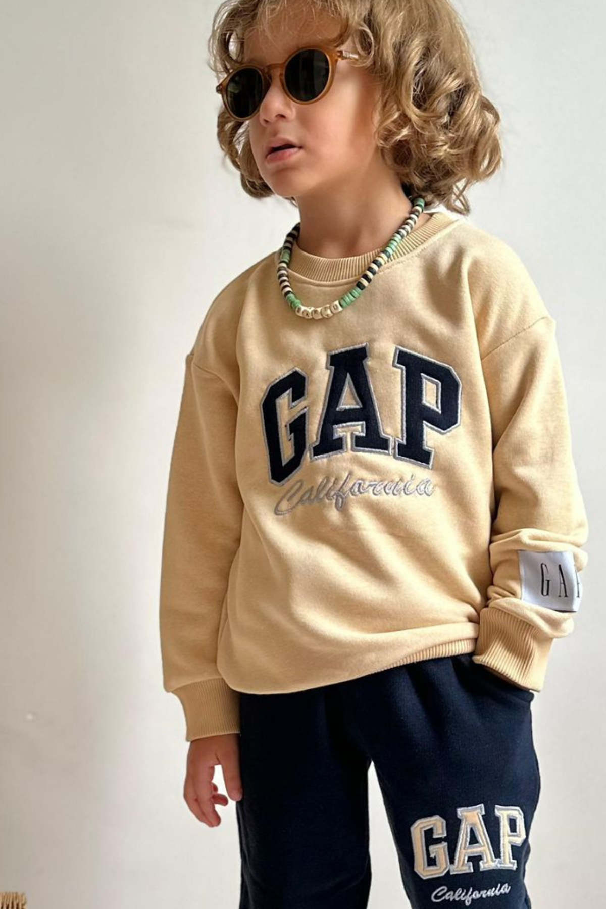 Erkek Çocuk 3 İplik Bej Laci Gap Takım