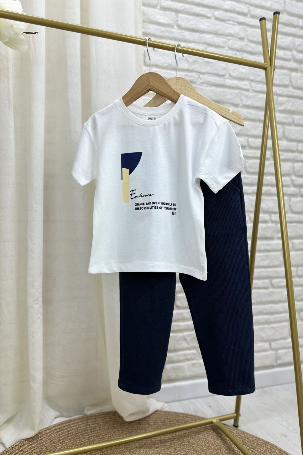 Erkek Çocuk 3lü Tshirt Dahil Diogonal Laci Takım Takım