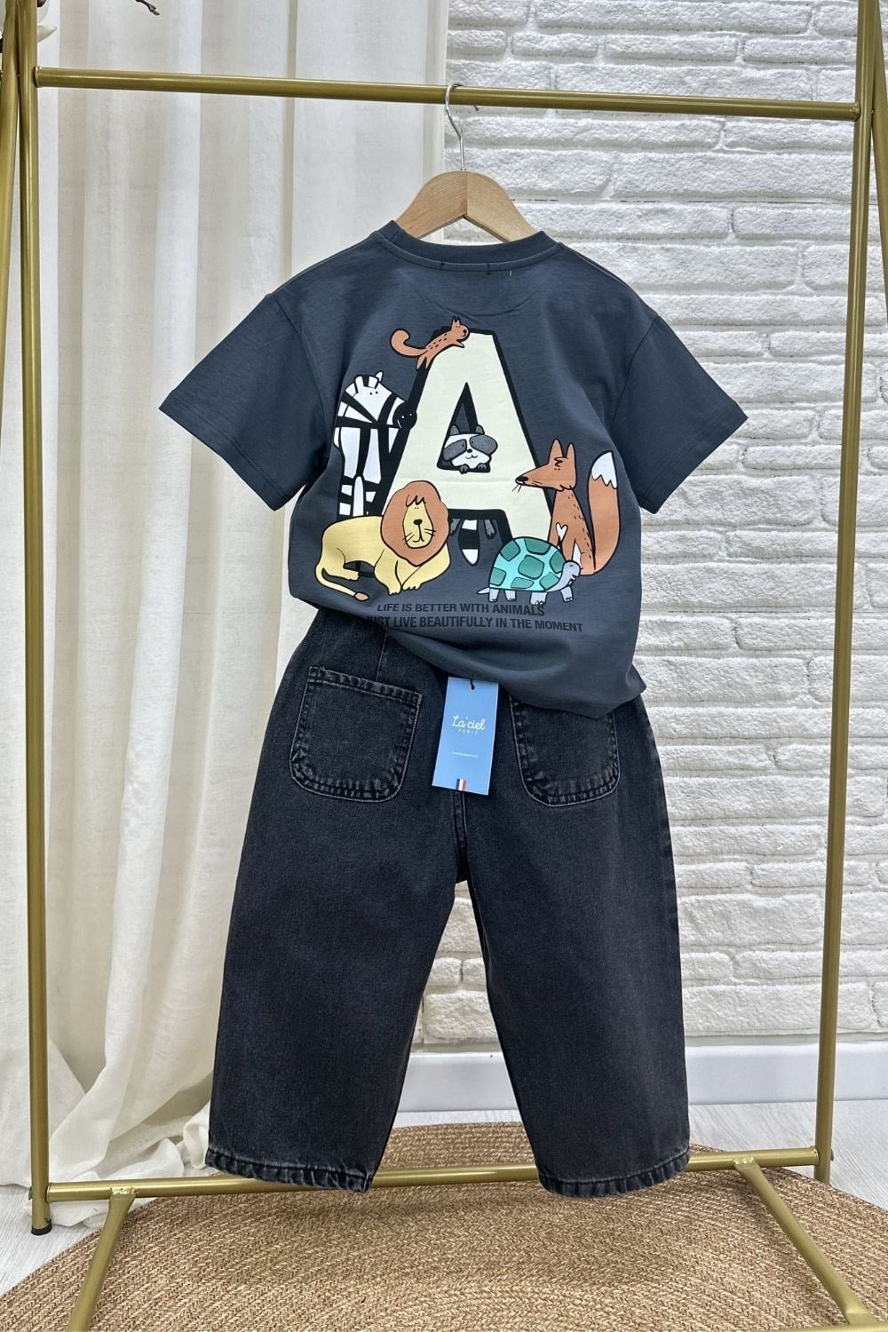 Erkek Çocuk Laciel  Animal Anrasit Tshirt