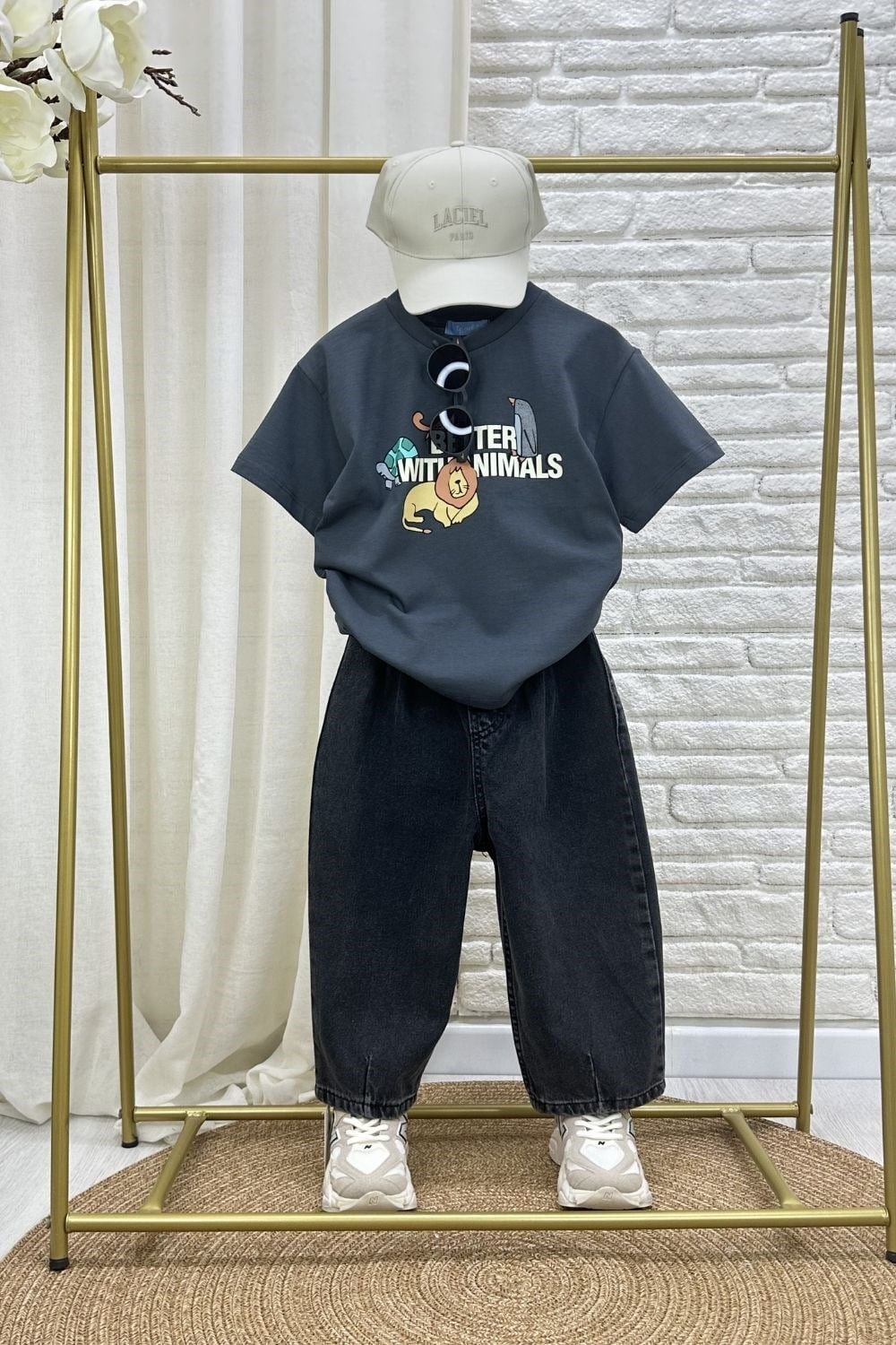 Erkek Çocuk Laciel  Animal Anrasit Tshirt