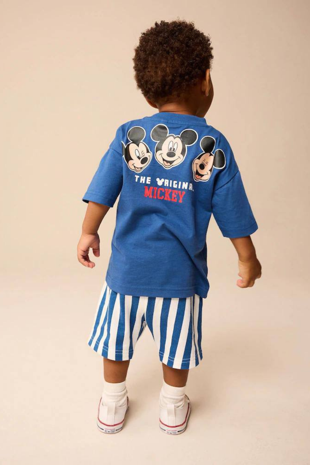 Erkek Çocuk Mickey Çizgili Şortlu Takım