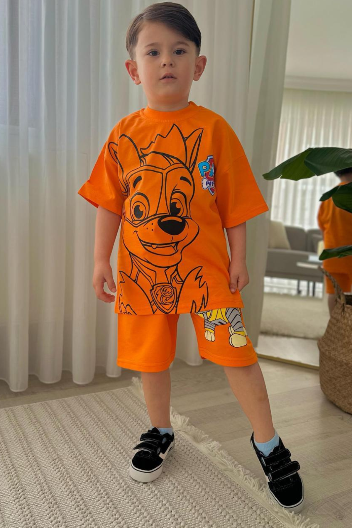Erkek Çocuk Oranj Pawpatrol Şortlu Takım 