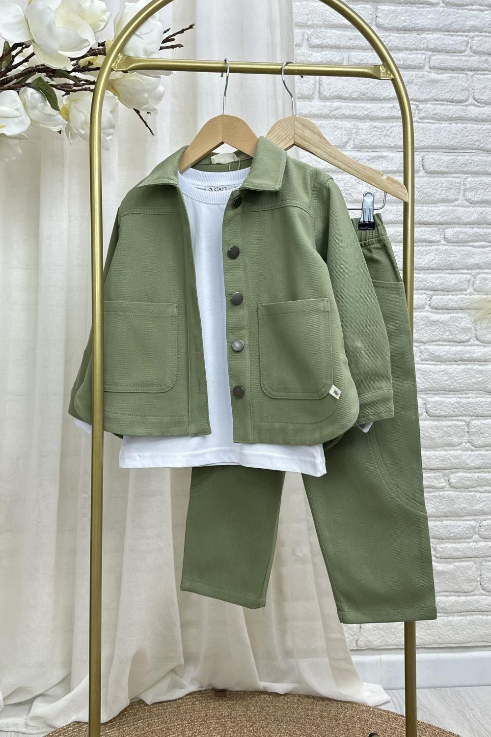 Kız Çocuk Özel Seri Denim Mavi Takım