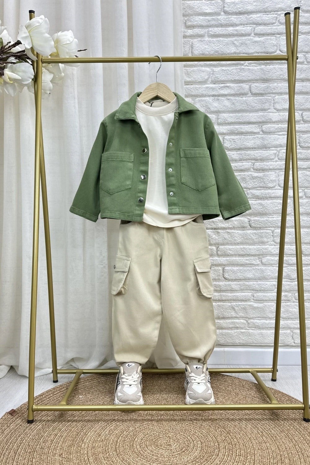 Erkek Çocuk Özel Seri Ceket Kargo Pantolon Gabardin Takım