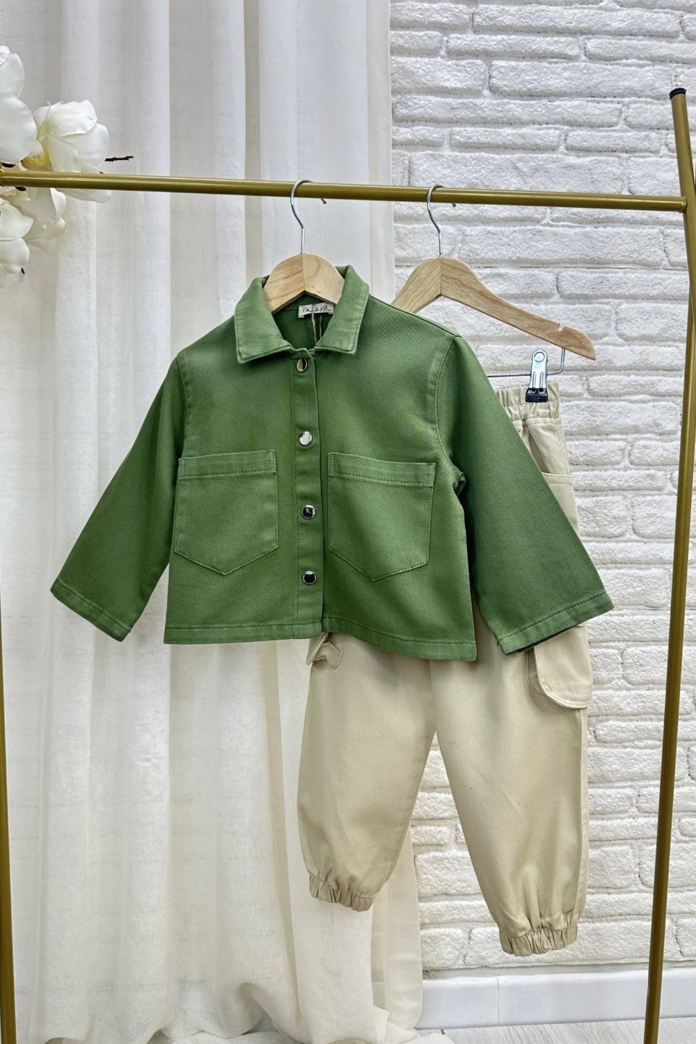 Erkek Çocuk Özel Seri Ceket Kargo Pantolon Gabardin Takım