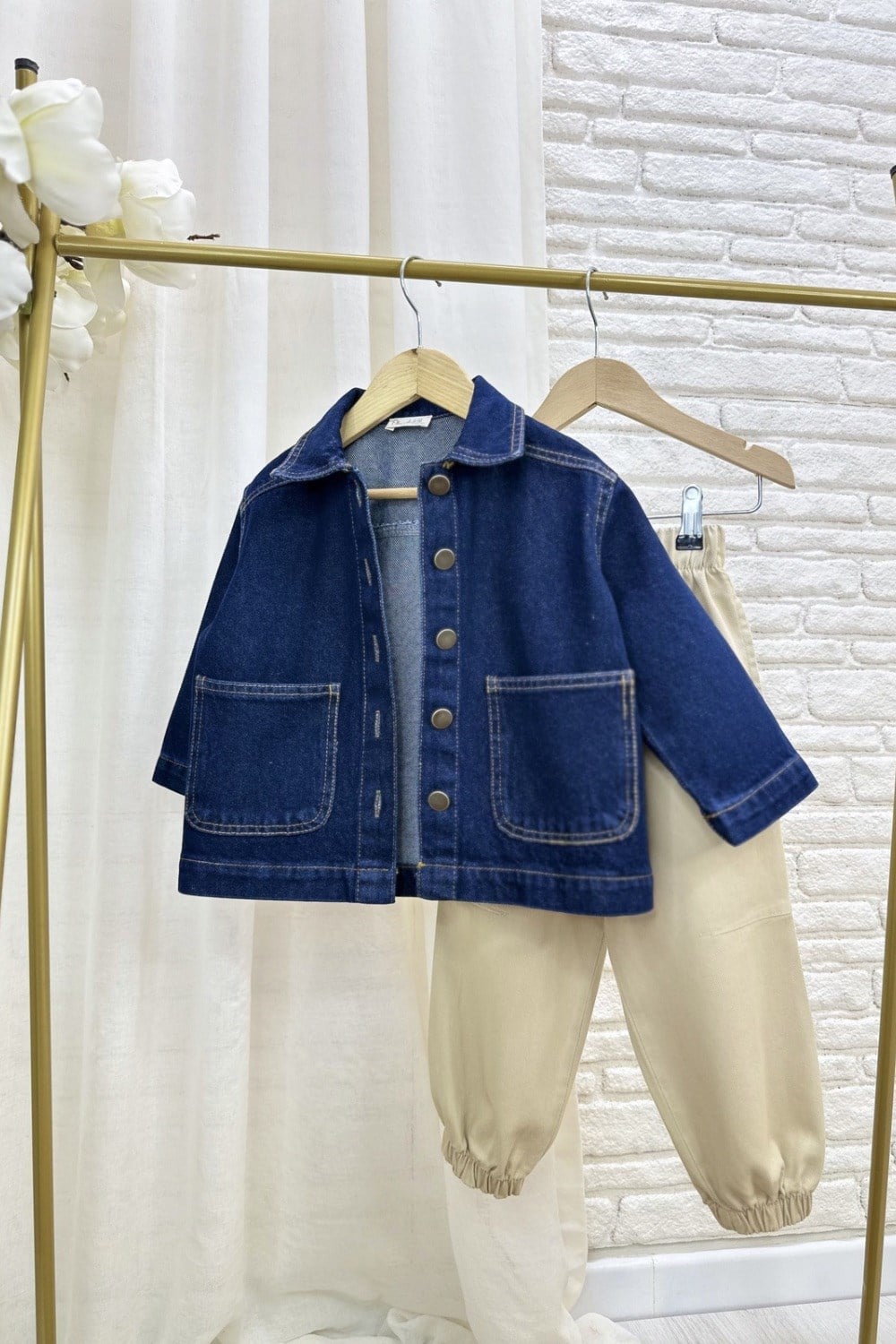 Erkek Çocuk Özel Seri Kot Ceket Pantolon Takım