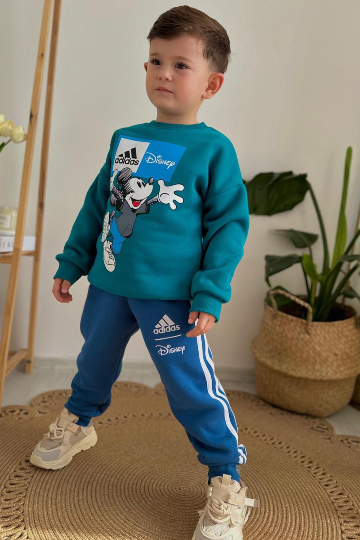 Erkek Çocuk Şardonlu Adids Koyu Mavi Takım