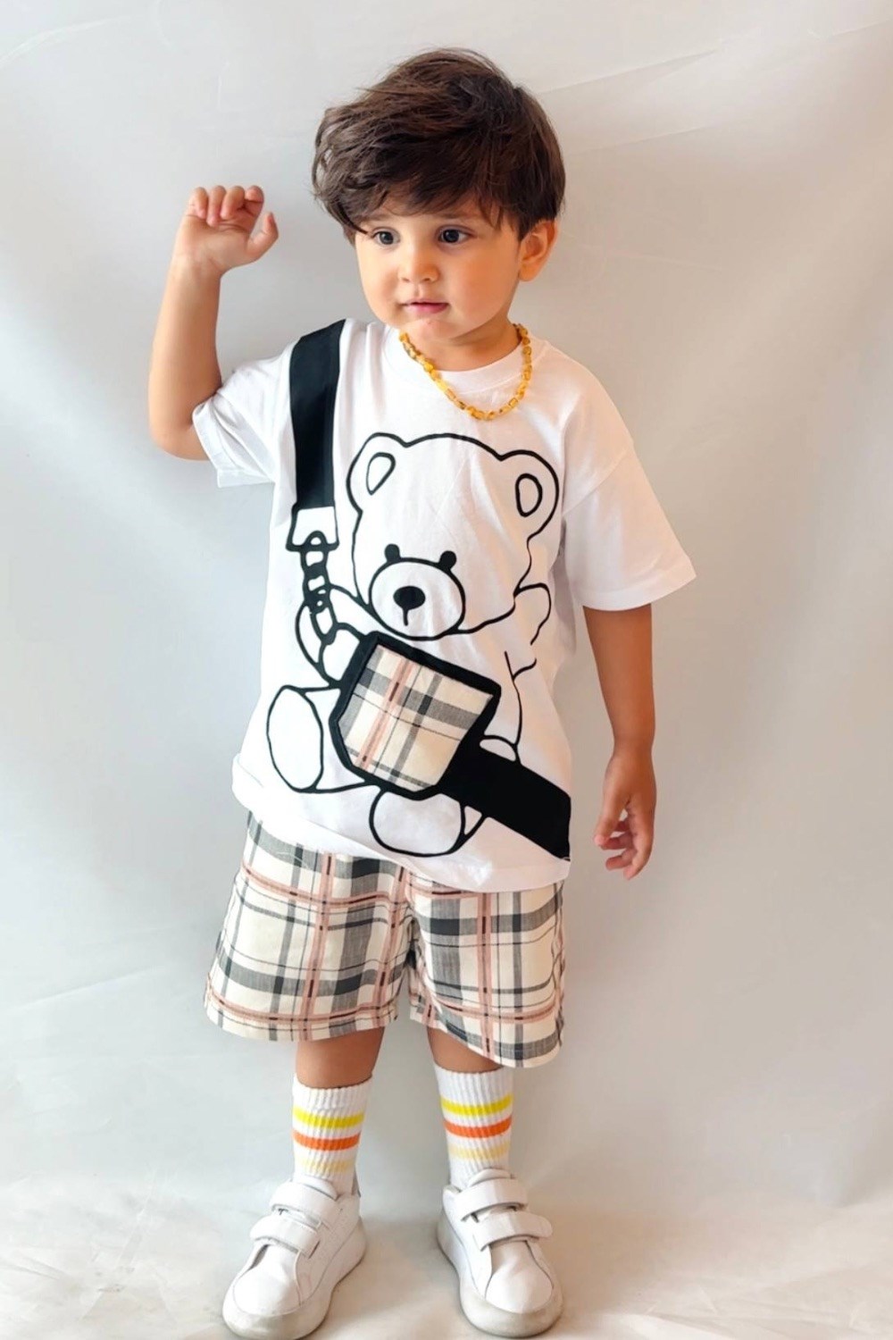 Erkek Çocuk Teddy Gabardin Şortlu Takım