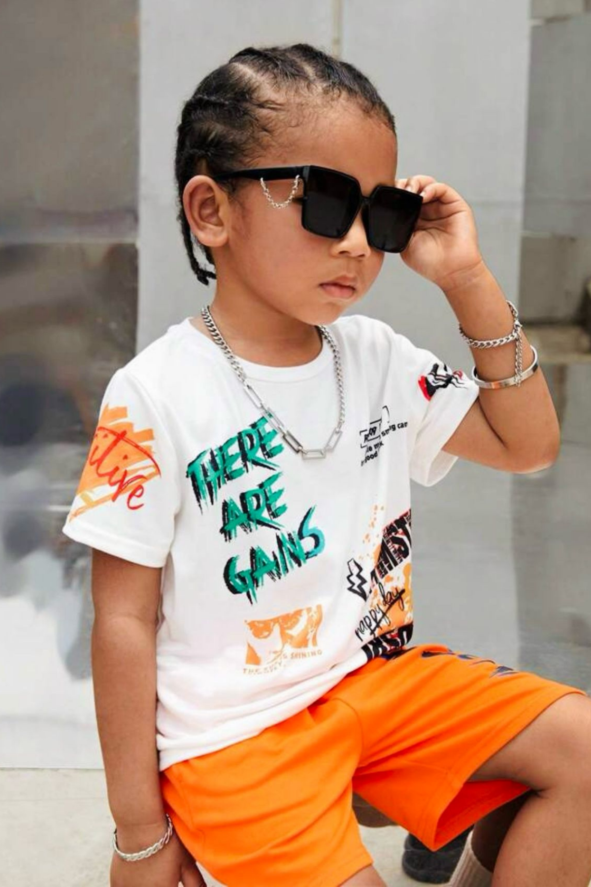 Explore Oranj Tshirt Şort Takım