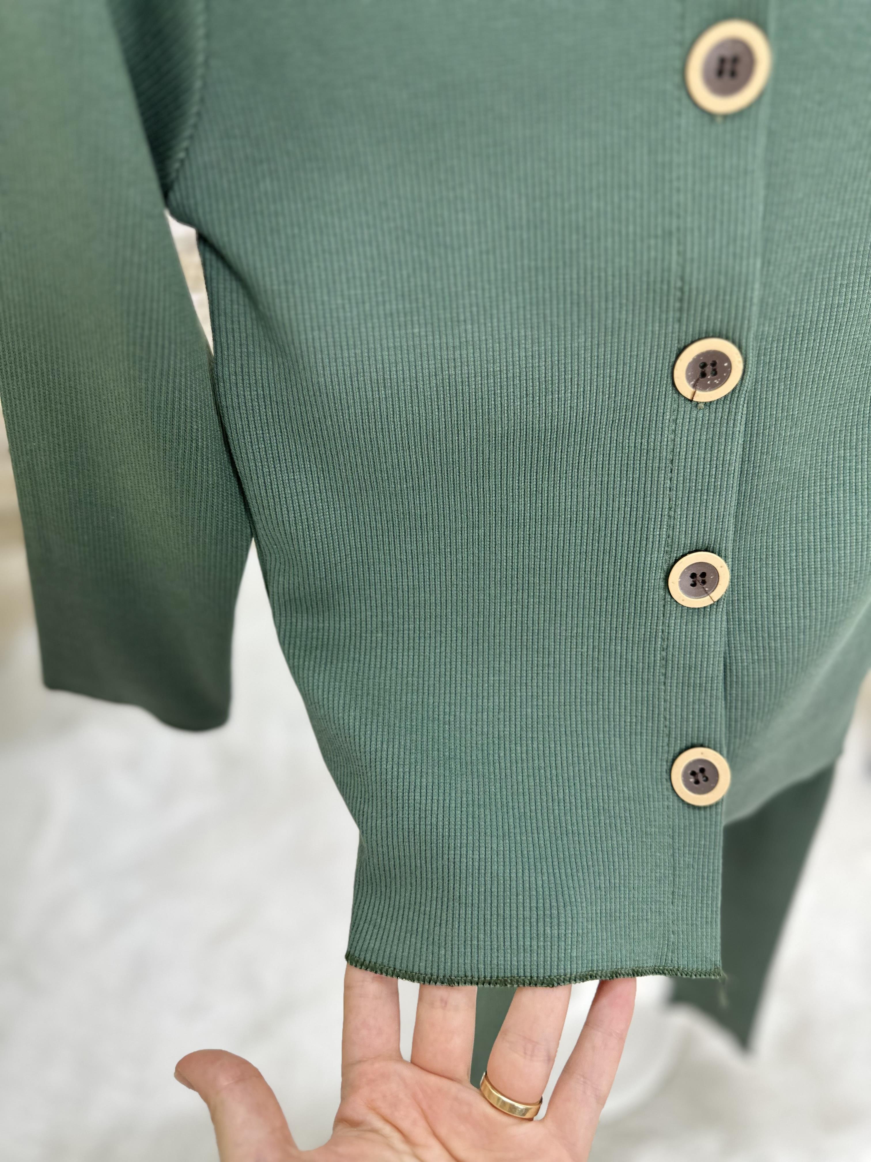 Fitili Bebe Dantel Yakalı Yeşil Taytlı Takım