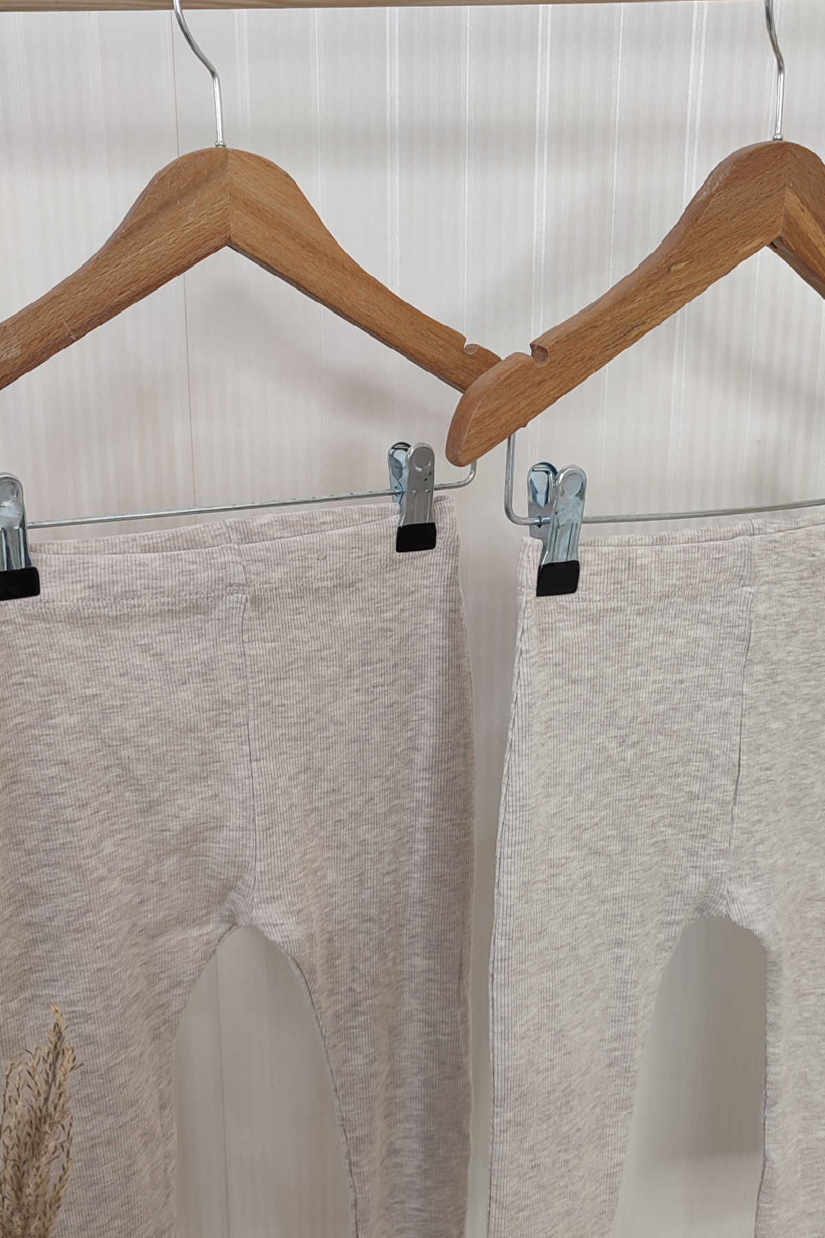 İthal Pamuklu Krem Tayt