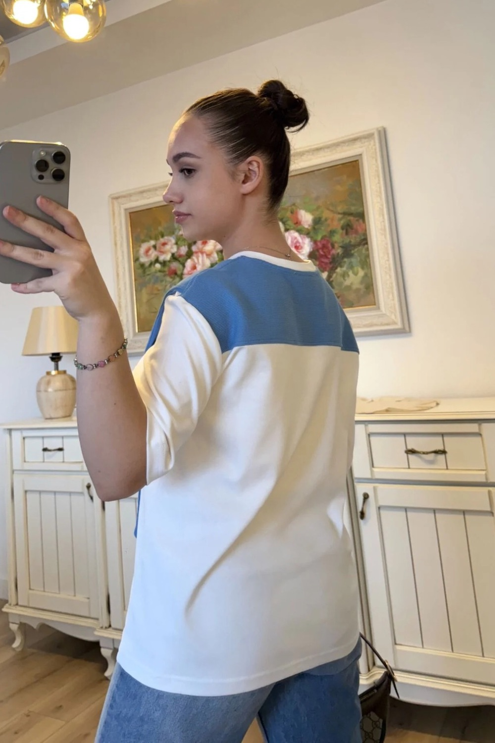 Kadın Sweat Bağlama Detaylı Tişört