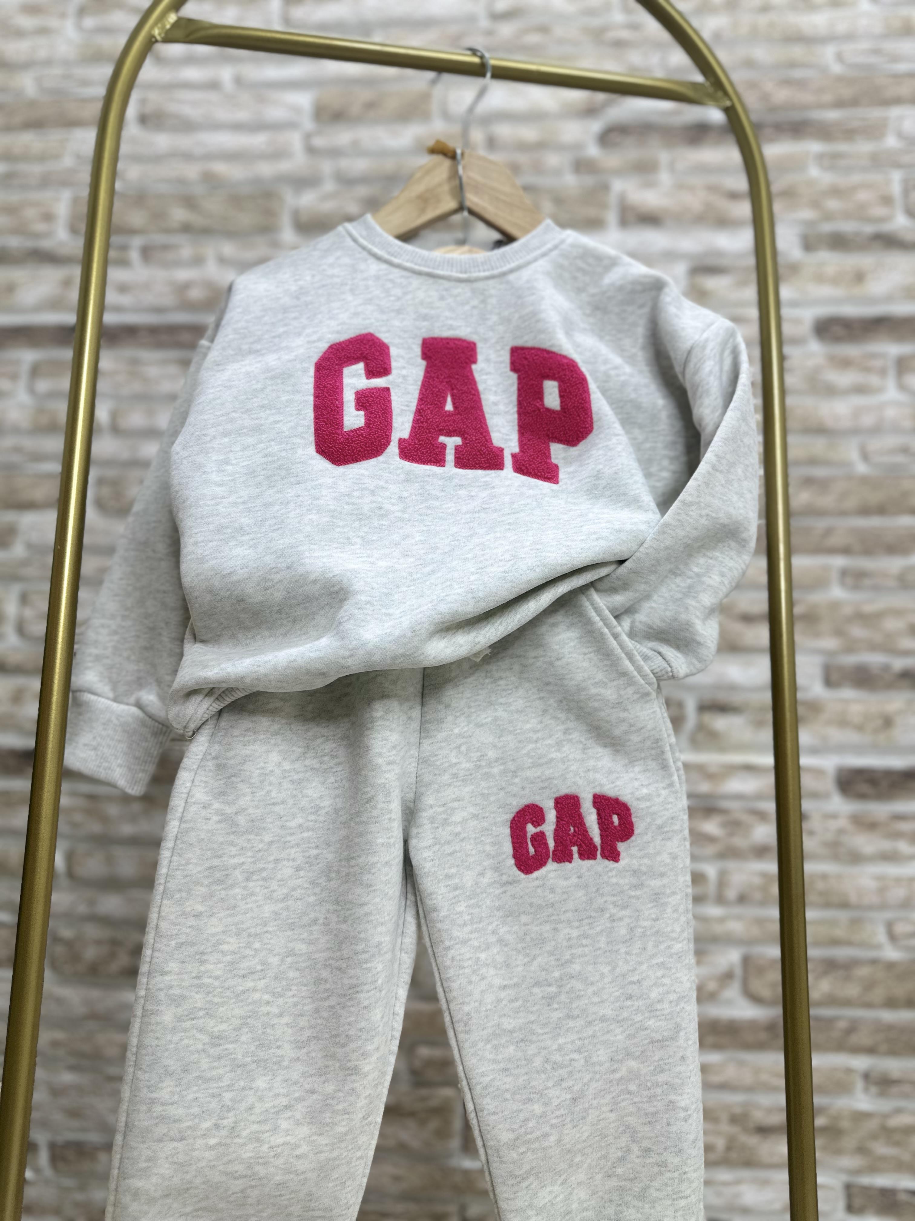 Kız Çocuk 3 İplik Gri Gap Takım