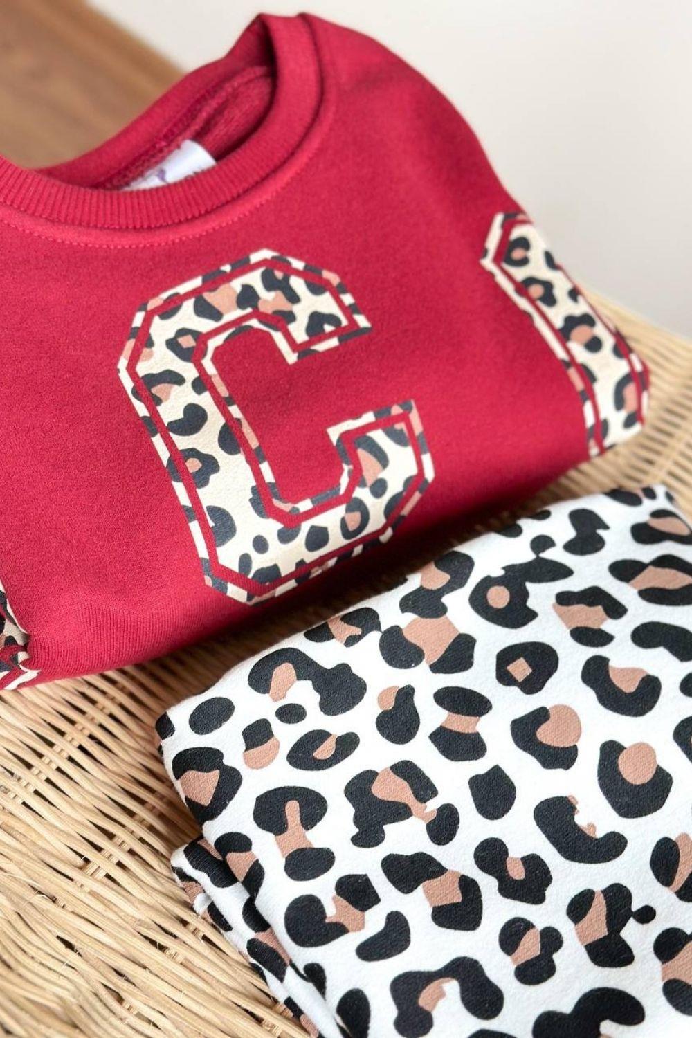 Kız Çocuk 3 İplik Leoparlı Winter Takım