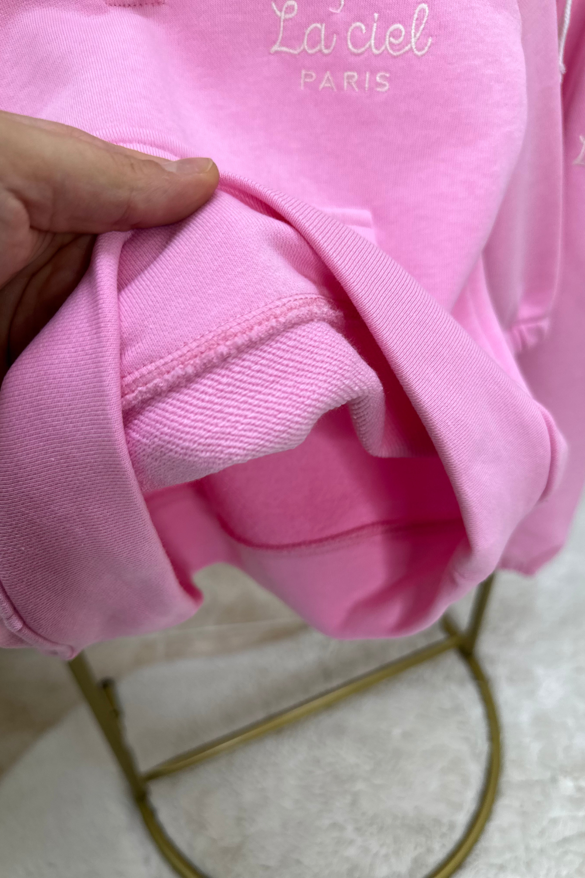 Kız Çocuk 3 İplik  Pembe Yarım Fermuarlı İkili Takım