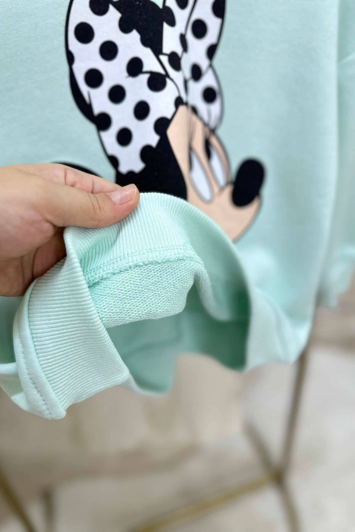 Kız Çocuk 3 İplik Turkuaz Minnie Tayt Takım