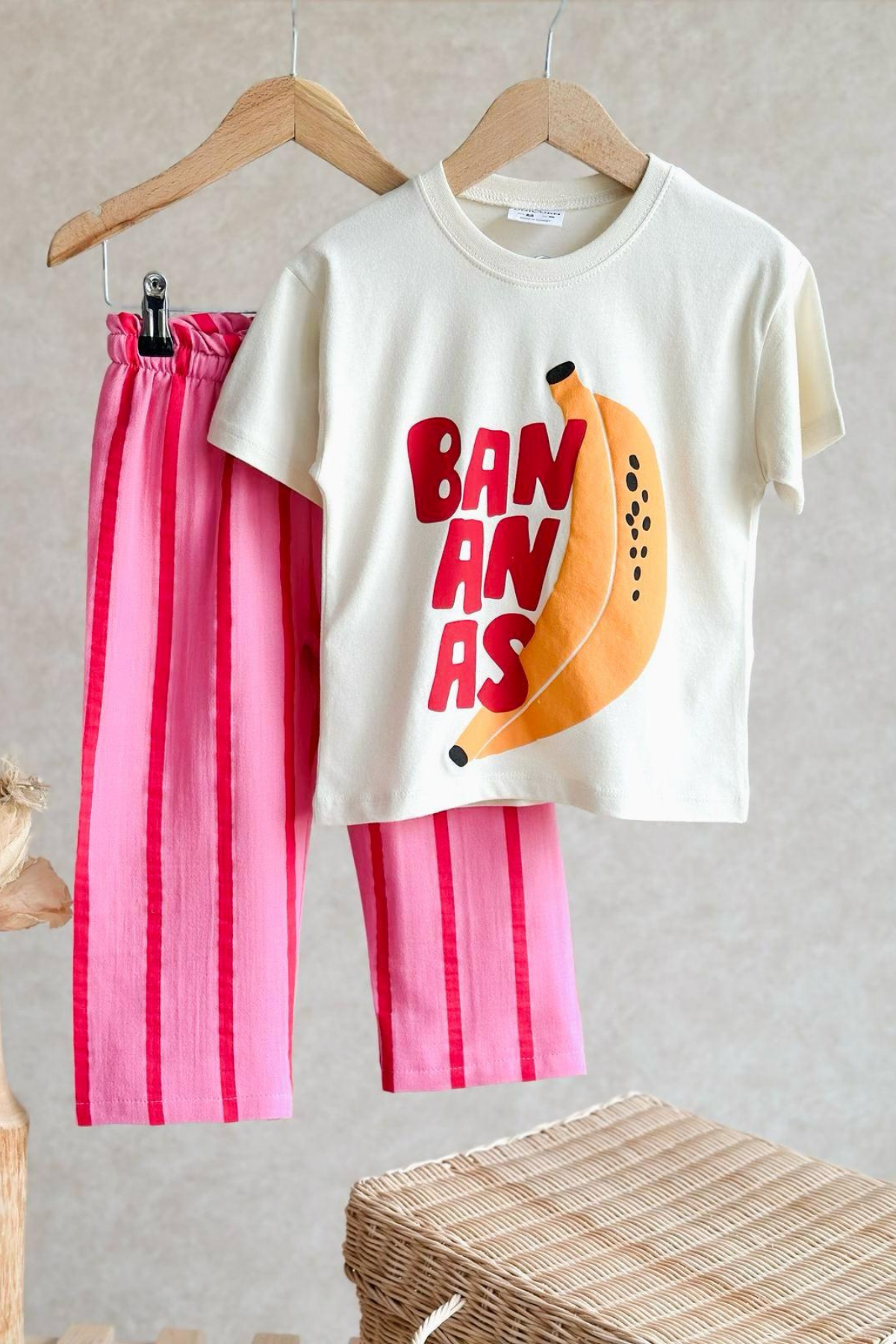 Kız Çocuk Bananas Müslin Pantolon Takım 