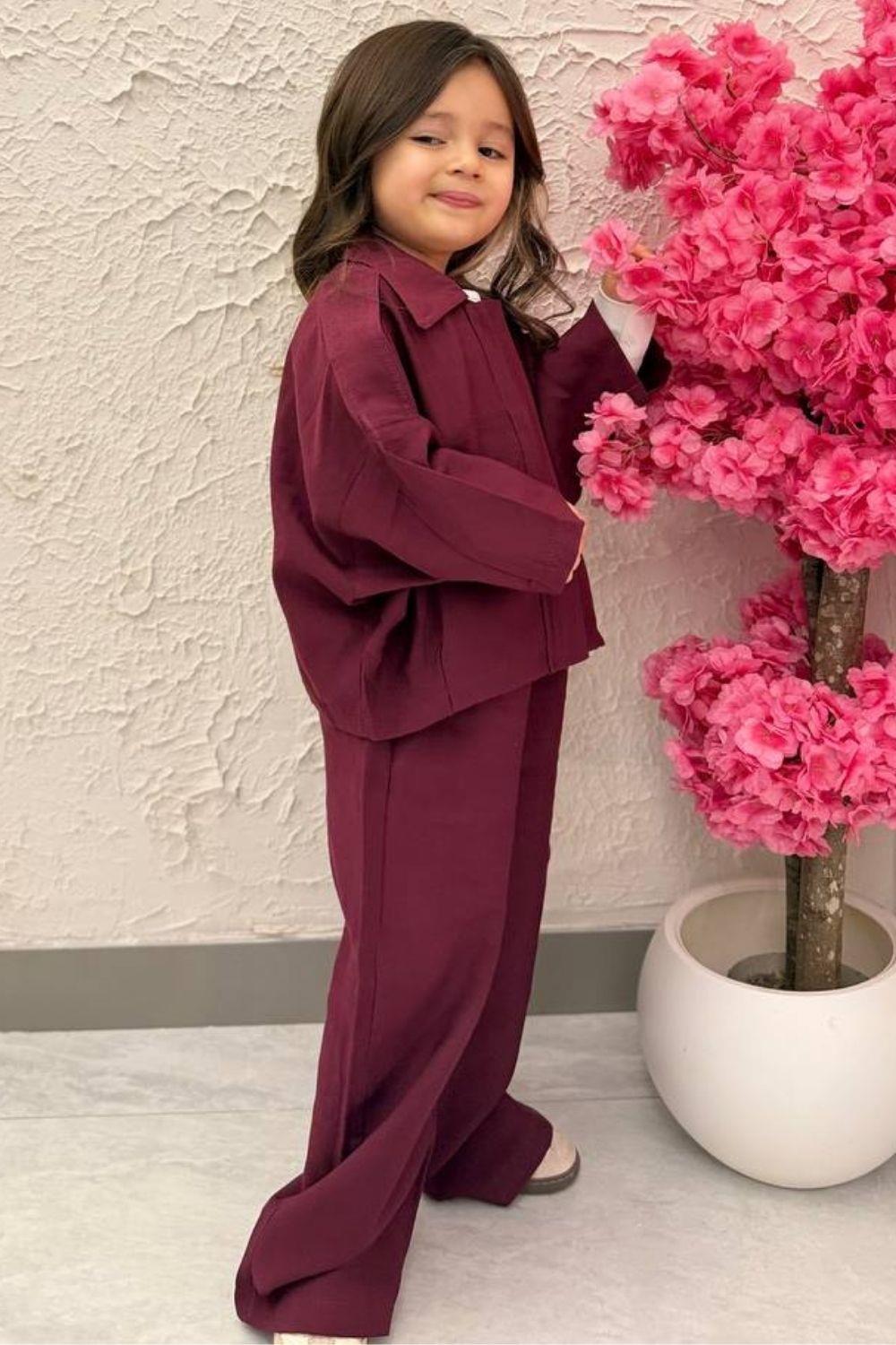 Unisex Fermuarlı Dokuma Bordo Takım