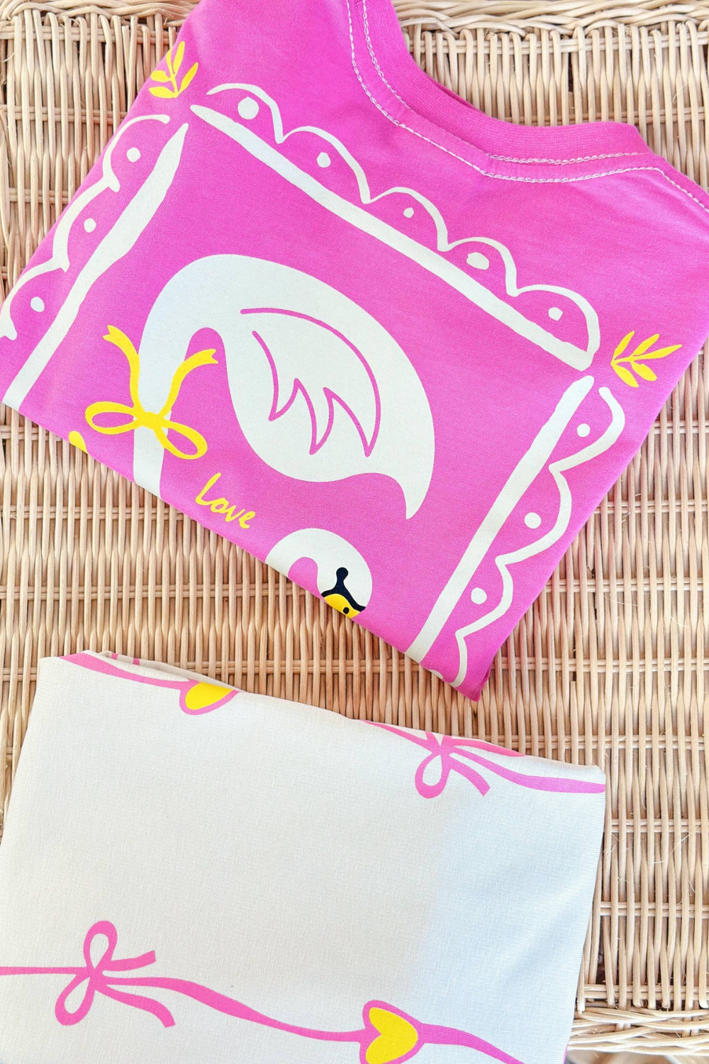 Kız Çocuk  Flamingo Pembe  İkili Takım