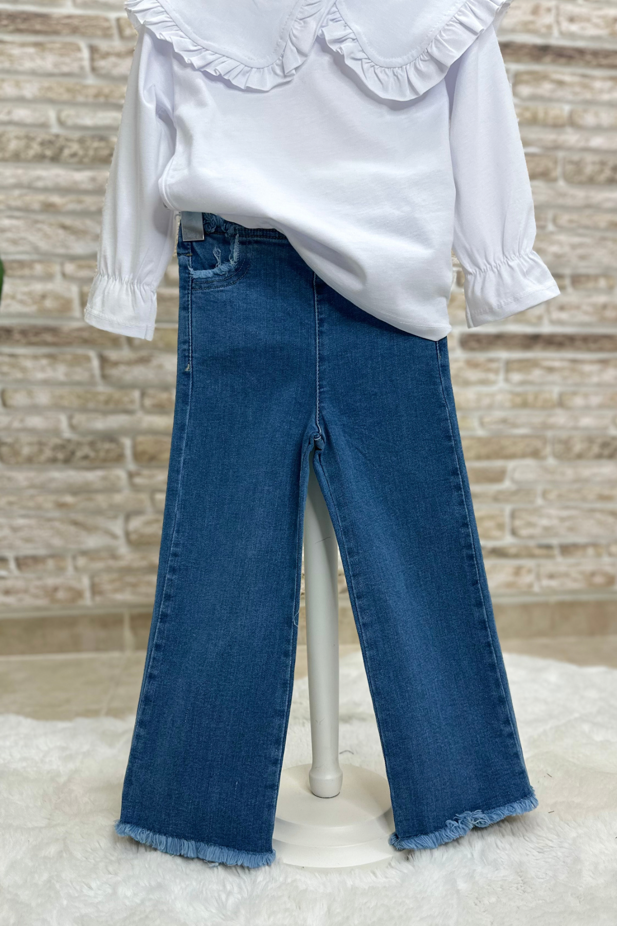 Kız Çocuk İspanyol Jean Pantolon