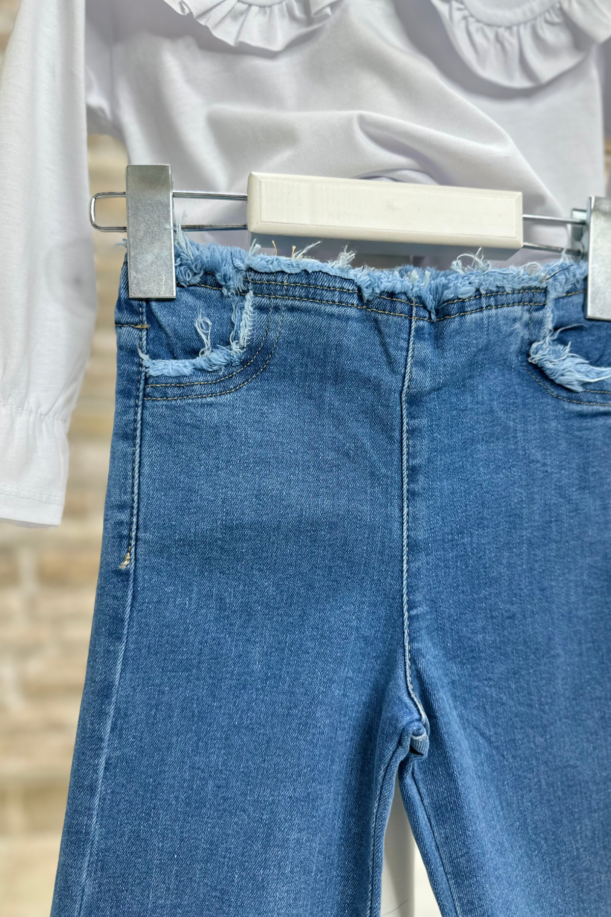 Kız Çocuk İspanyol Jean Pantolon