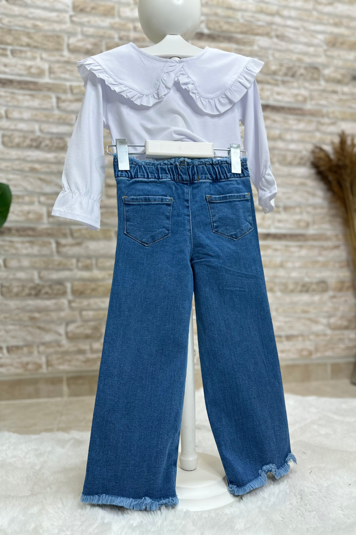 Kız Çocuk İspanyol Jean Pantolon