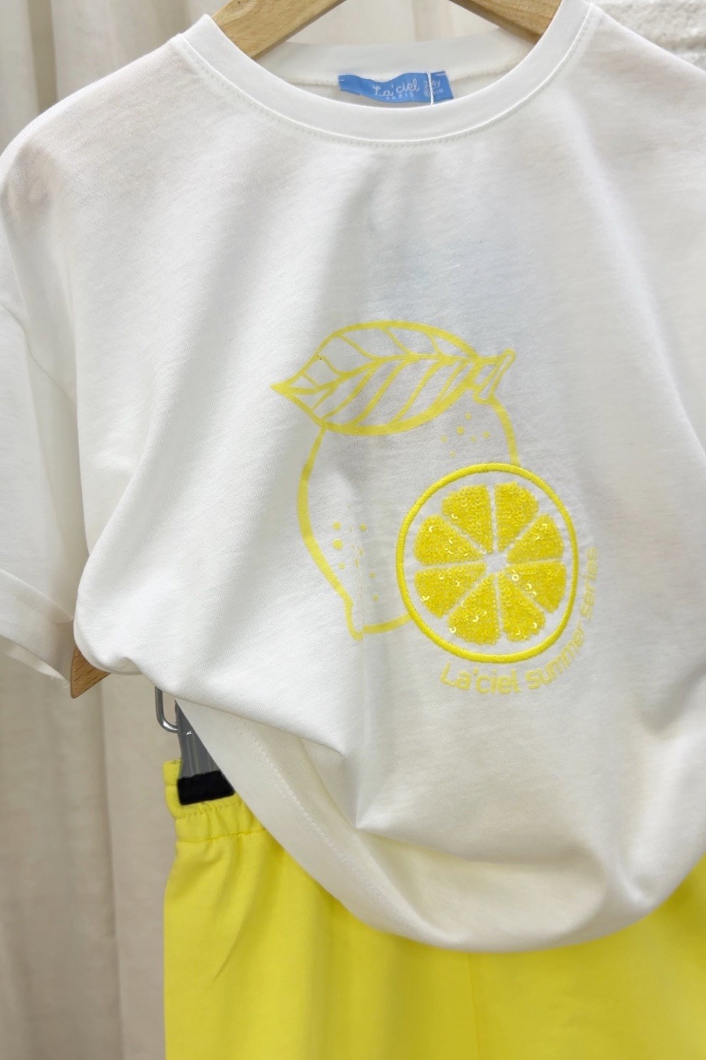 Kız Çocuk Laciel Limonlu Şortlu Takım