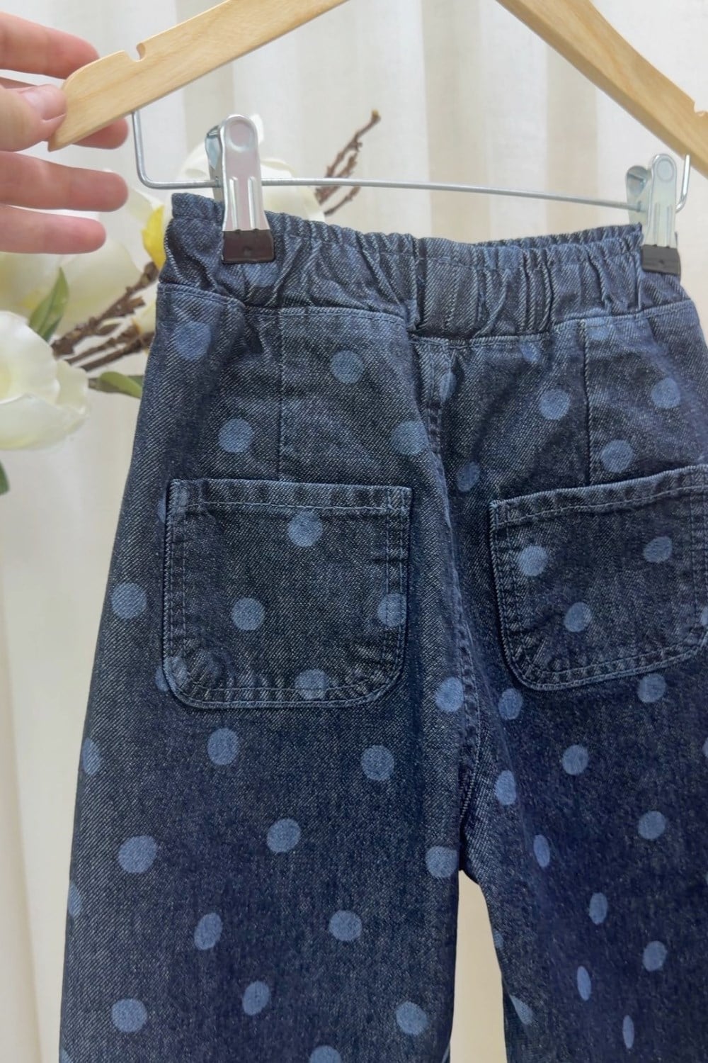 Kız Çocuk Laciel Puantiyeli Laci Baloon Jean Pantolon
