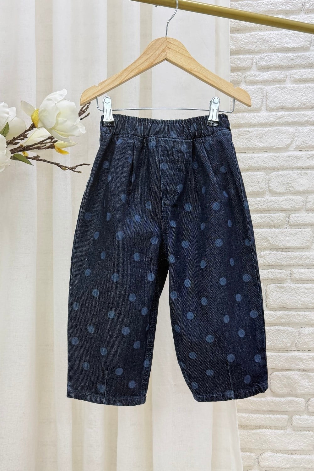Kız Çocuk Laciel Puantiyeli Laci Baloon Jean Pantolon