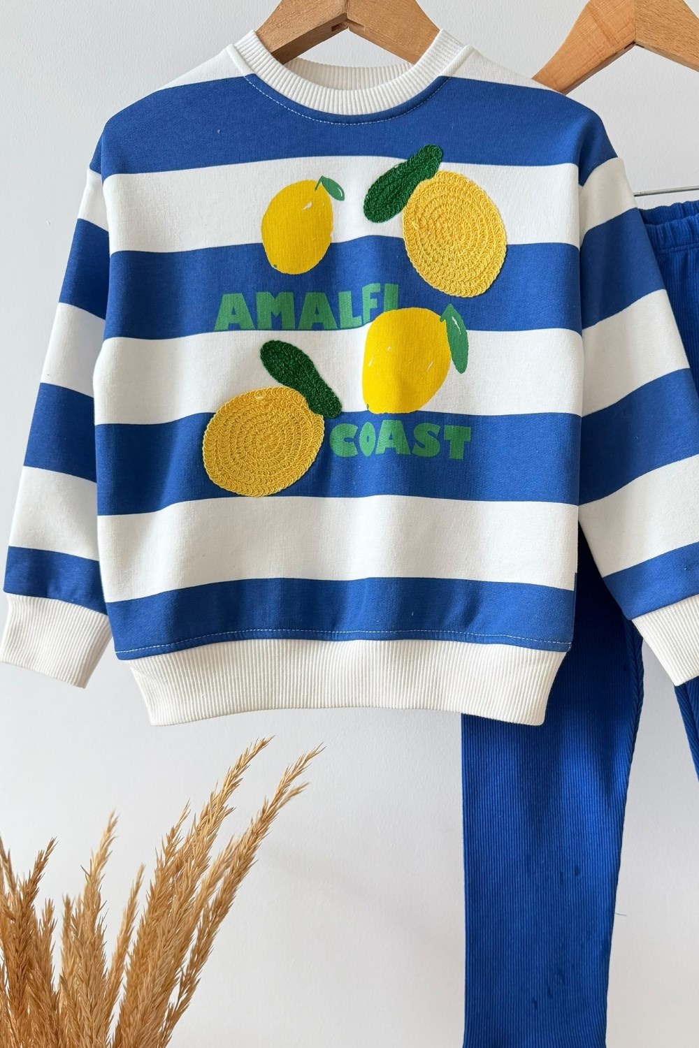 Kız Çocuk Limonlu Taytlı Takım