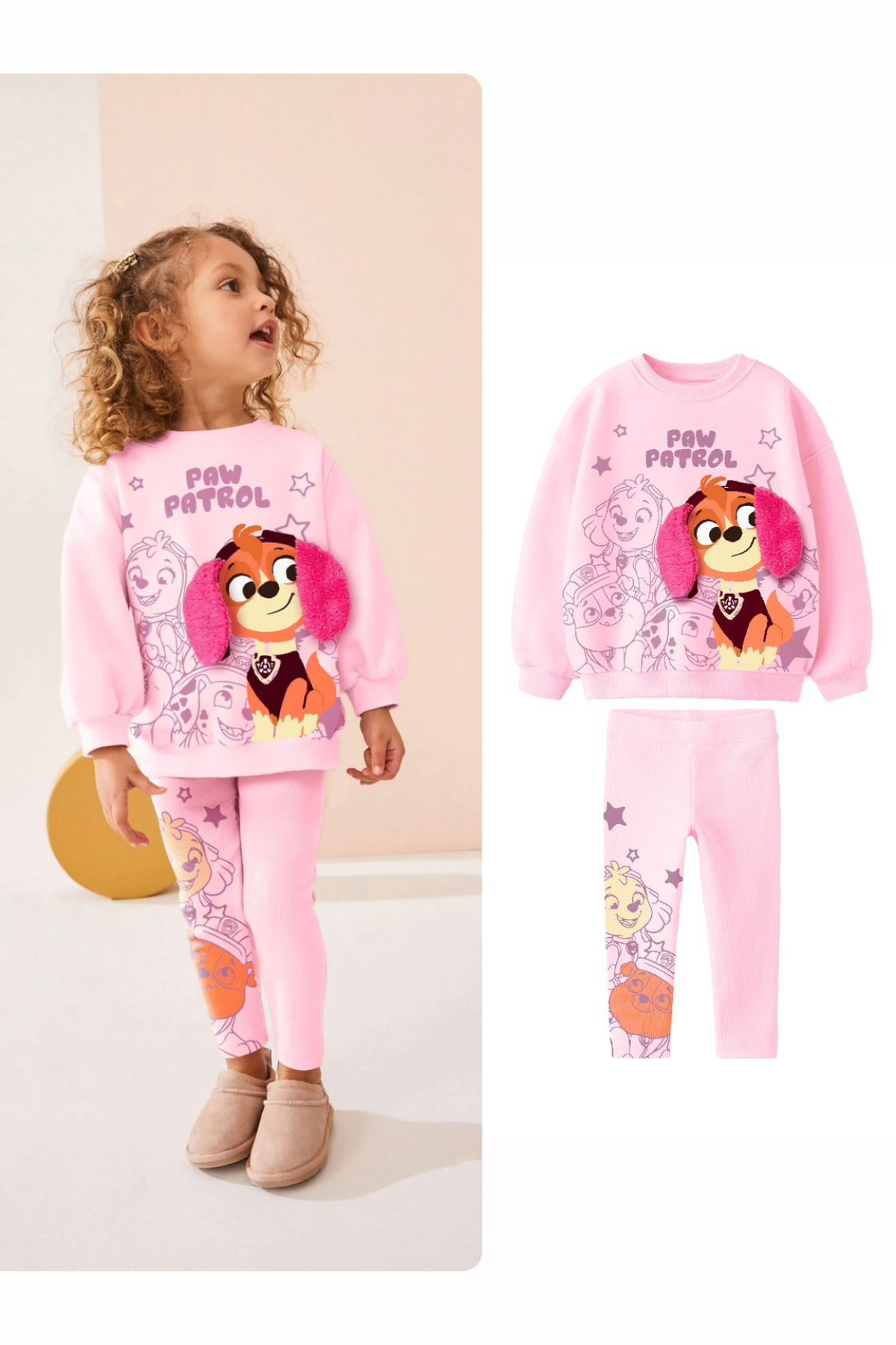 Kız Çocuk Pawpatrol 3 iplik Taytlı Takım