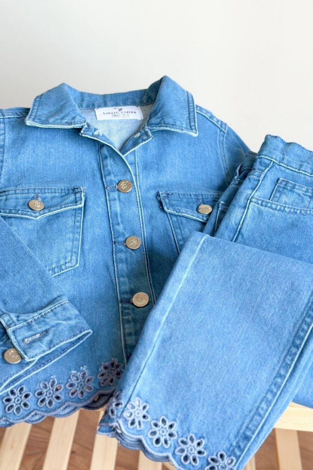 Kız Çocuk Premium Denim Takım 