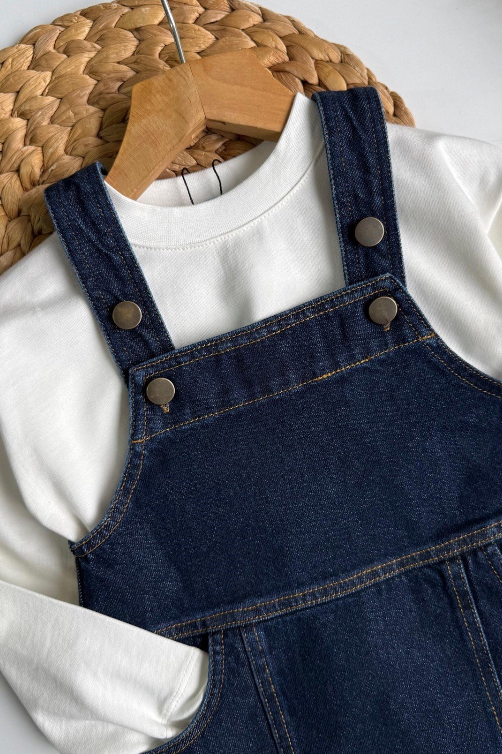 Kız Çocuk Premium Jile Laci Denim Elbise