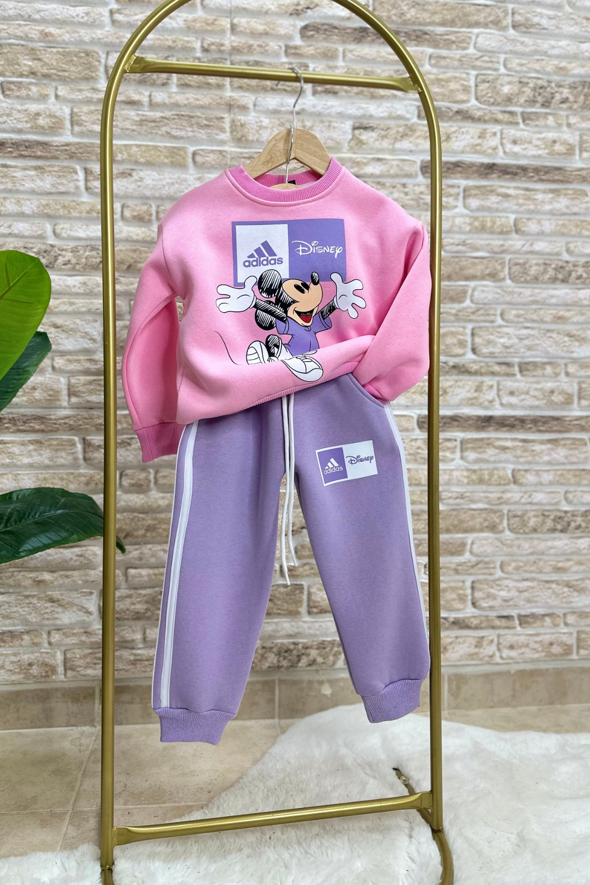 Kız Çocuk Şardonlu Adids Pembe Lila Takım