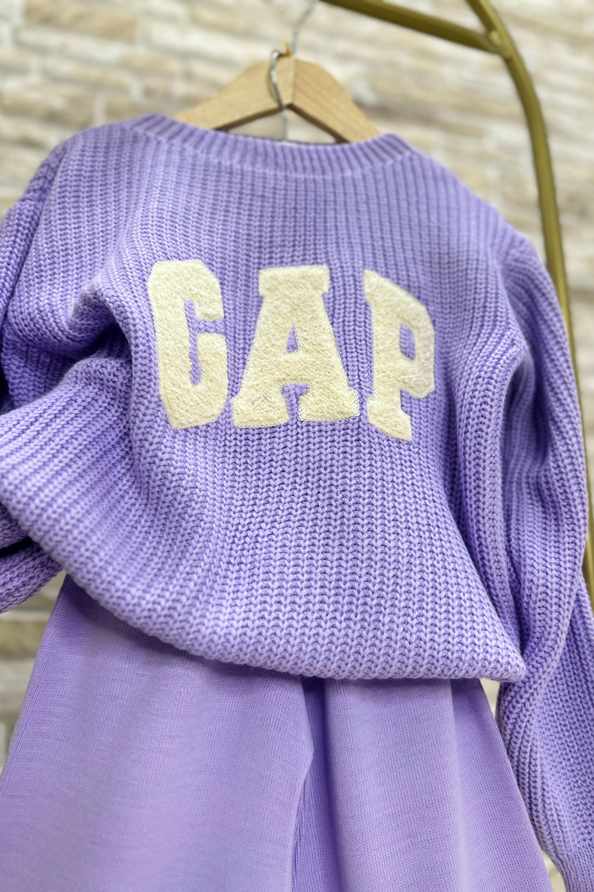 Kız Çocuk Triko Lila Gap Takım